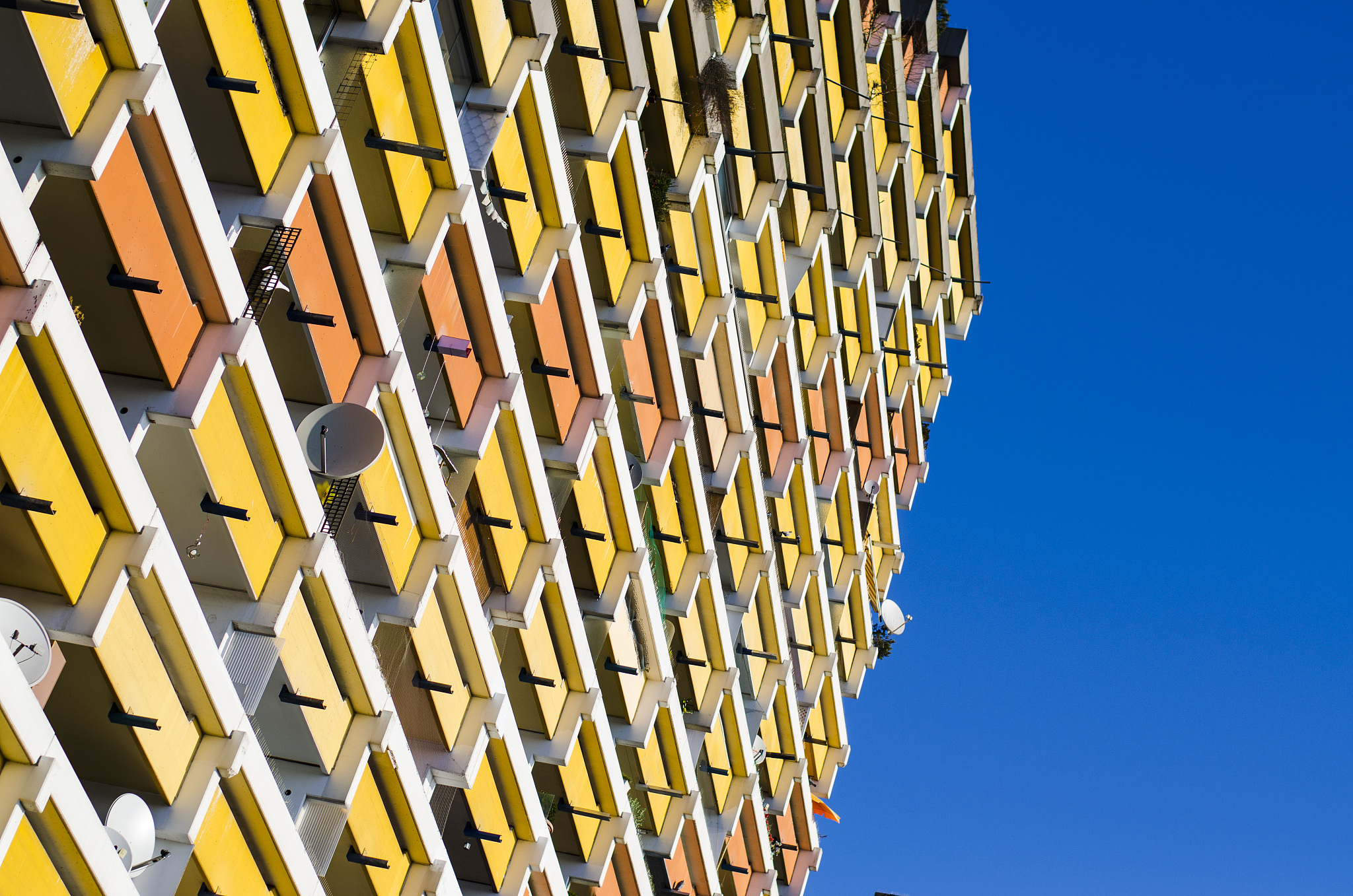 colourful apartment block