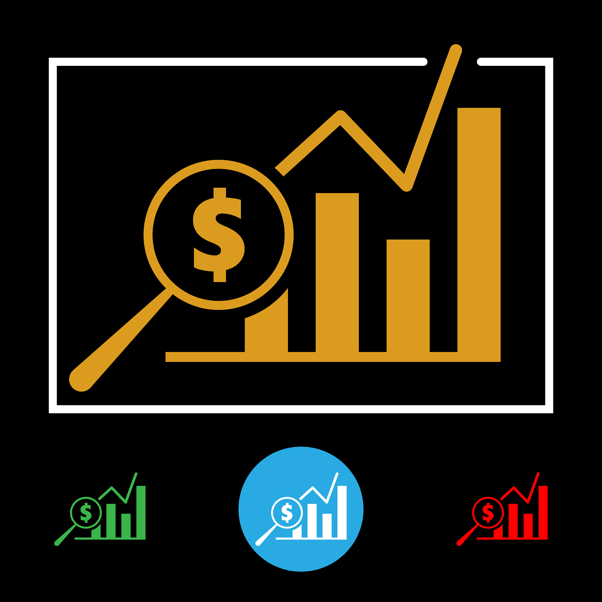 business financial chart icon
