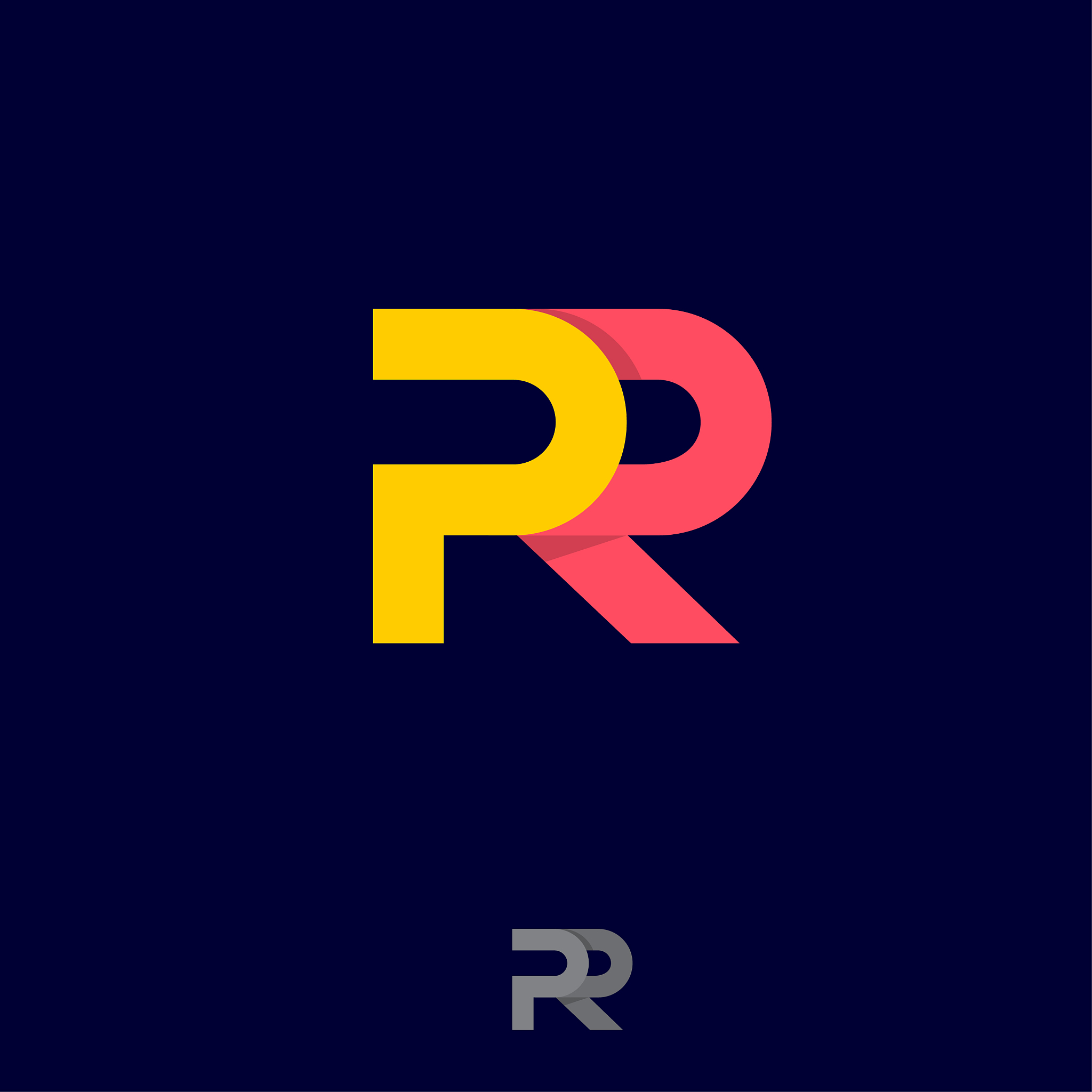 p and r logo public relations emblem ribbons origa