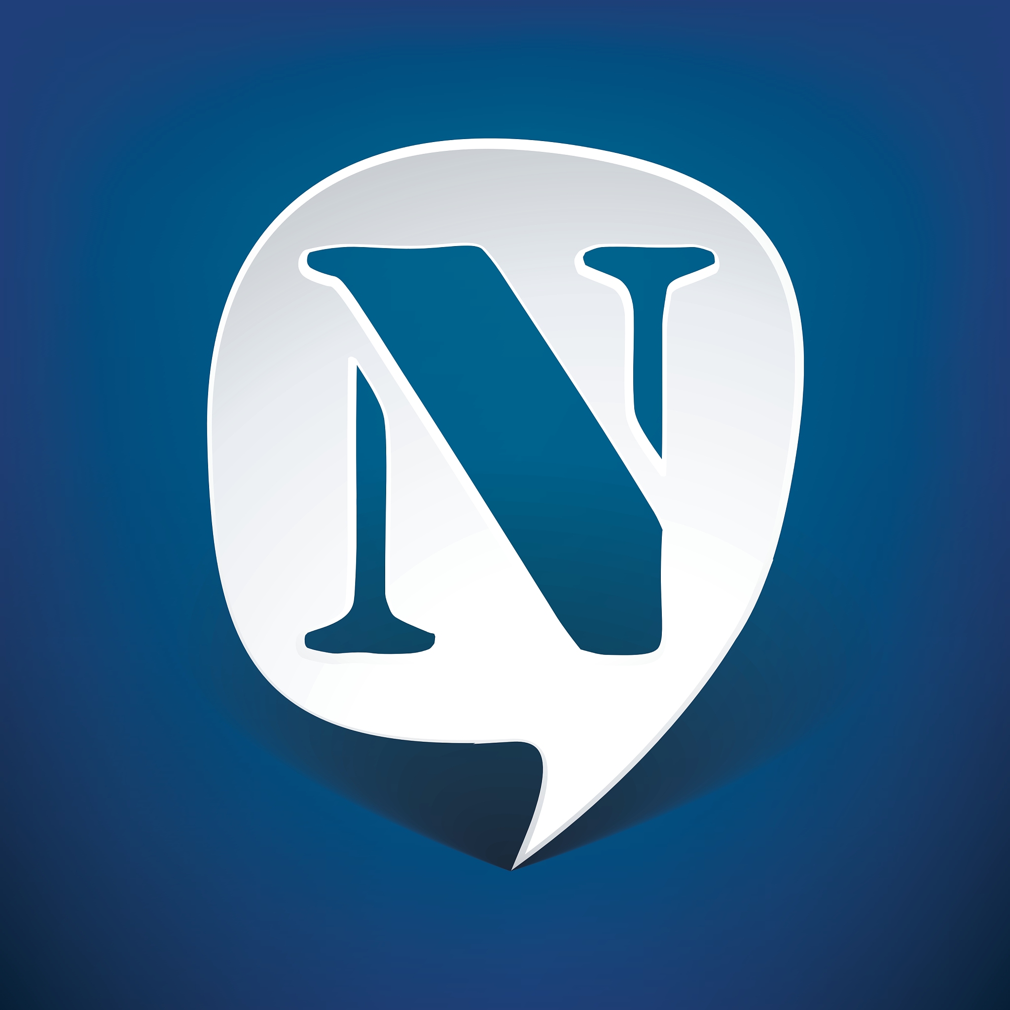 bubble speech letter n