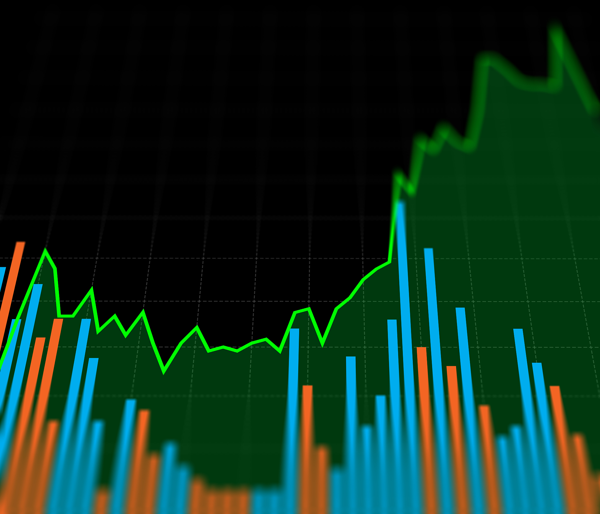 graph chart of stock market investment with indicator