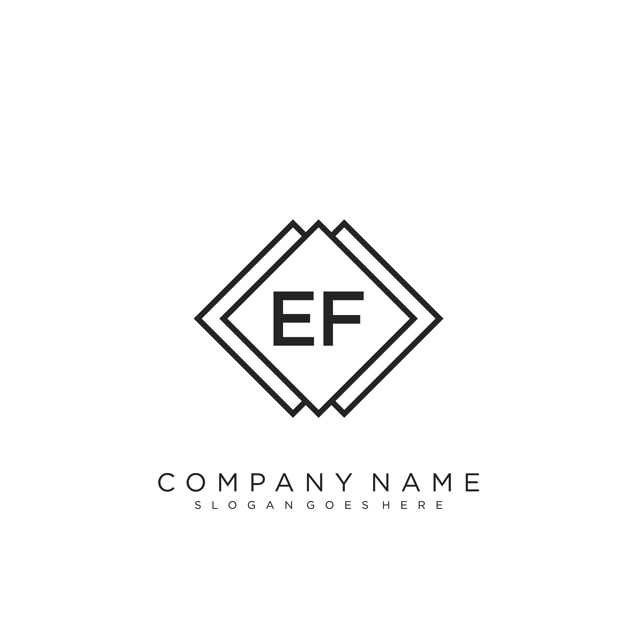 ef initial handwriting logo design