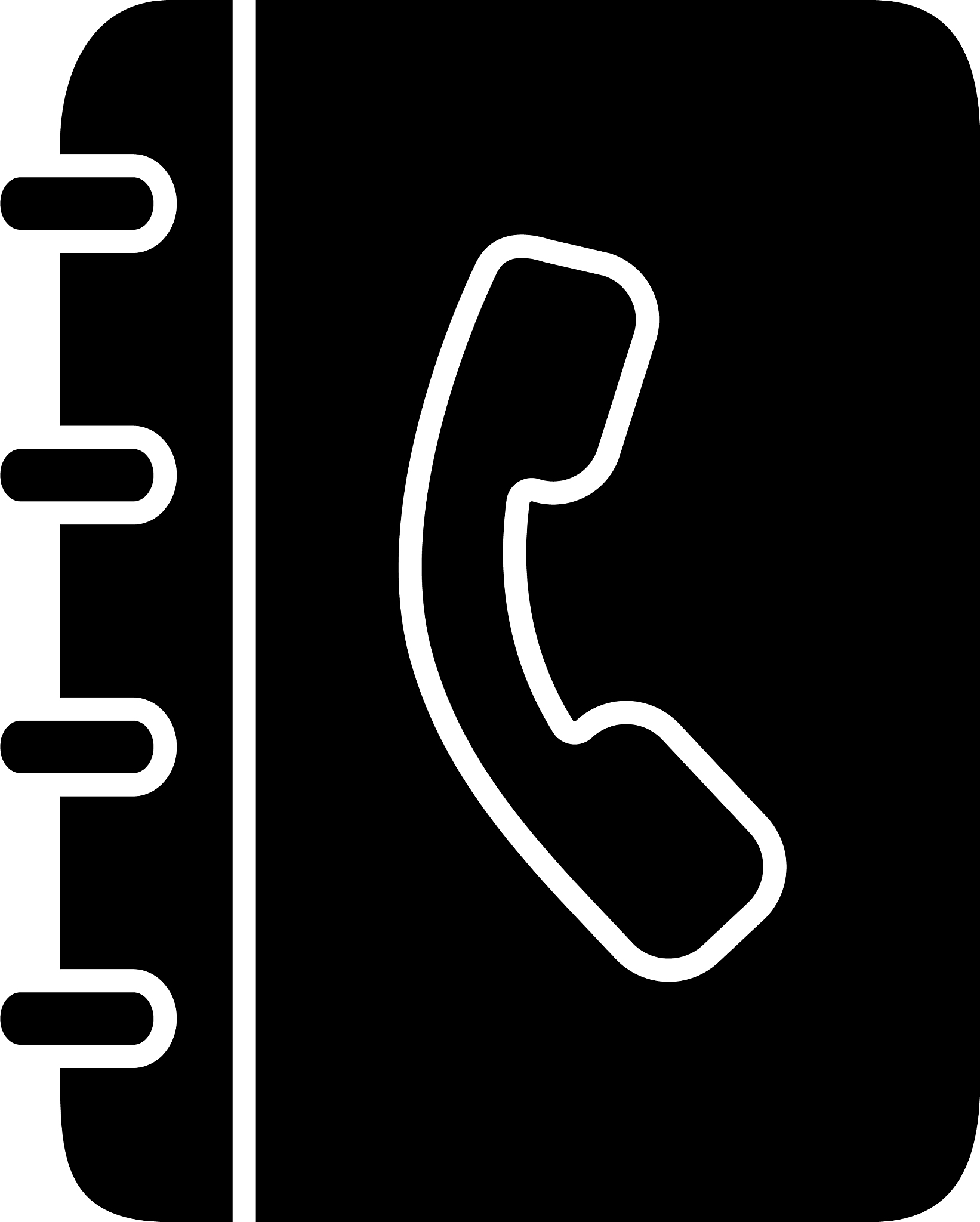 telephone book glyph icon