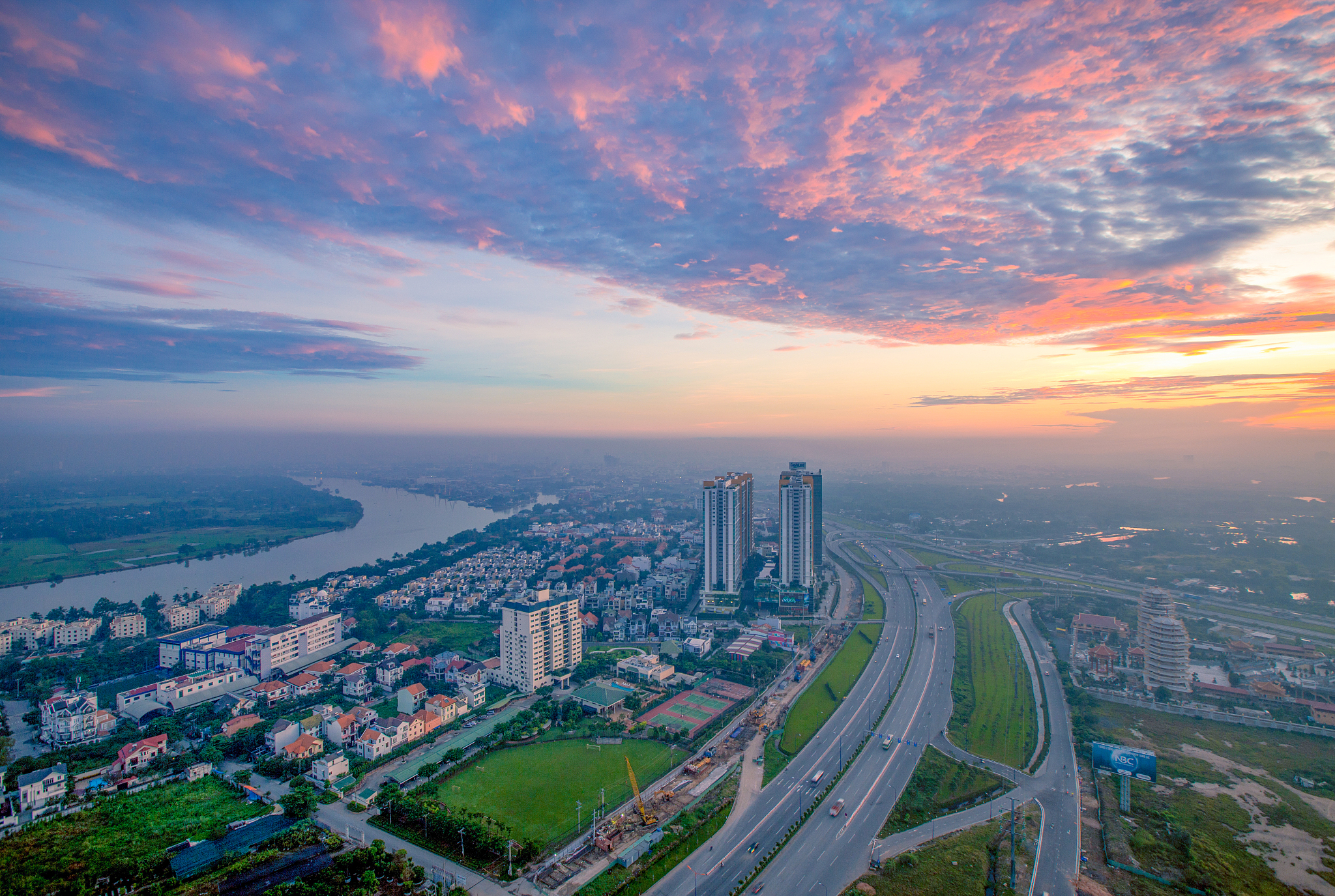 royalty high quality free stock image aerial view of ho chi minh