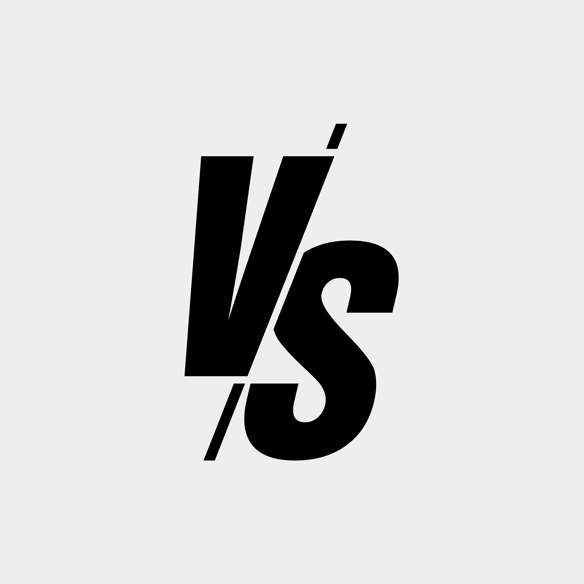 versus sign modern style black color isolated on