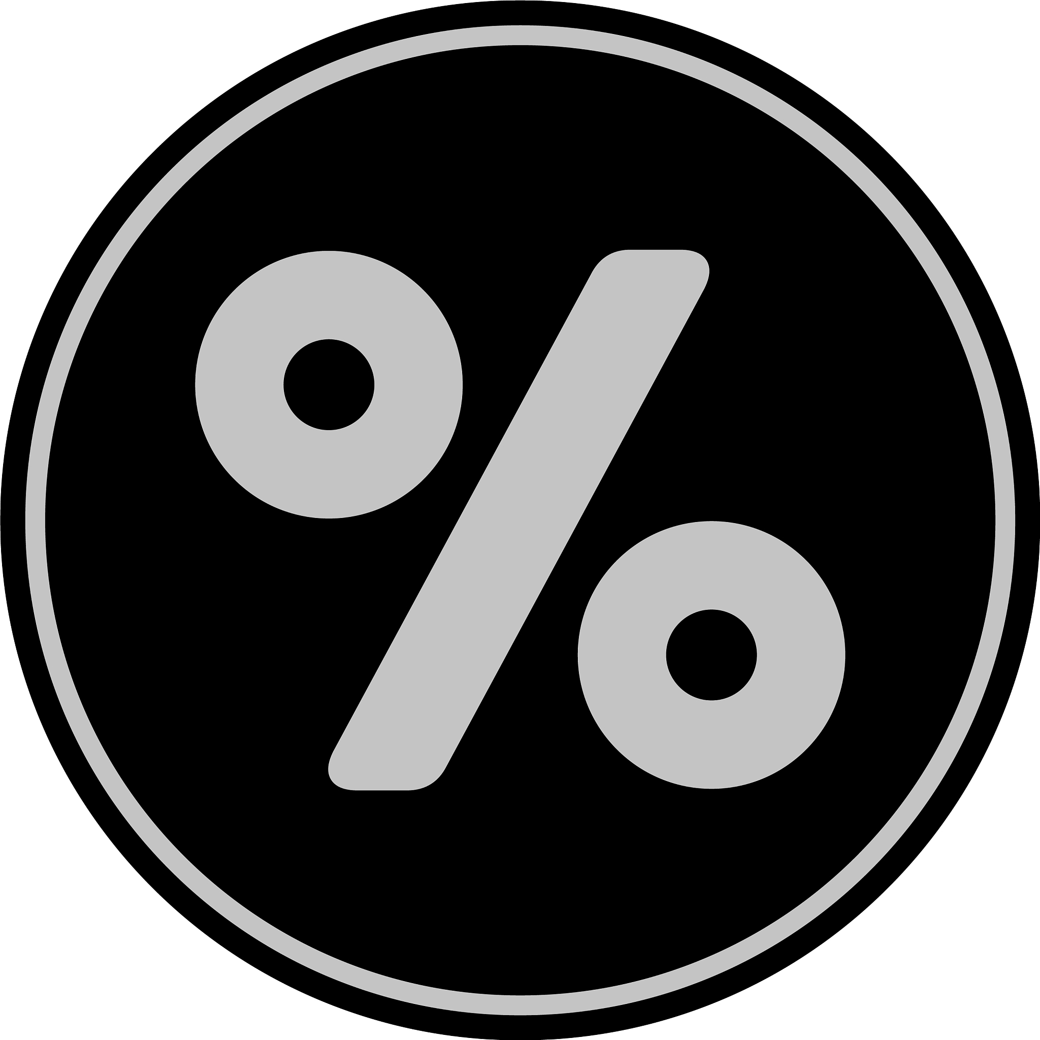 percent black coin