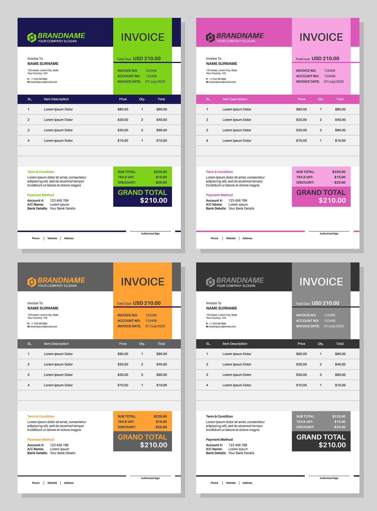 invoice template receipt bill total budget
