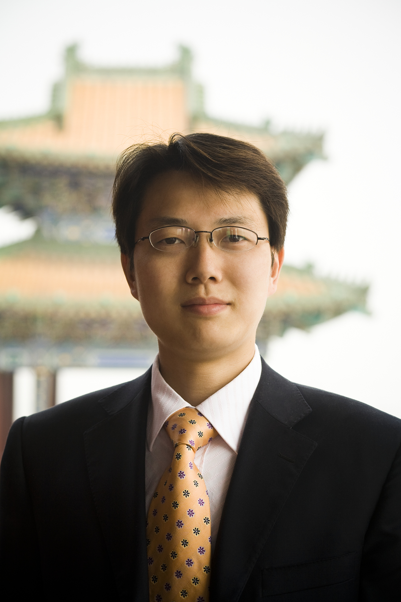 portrait of a businessman in asia outdoors