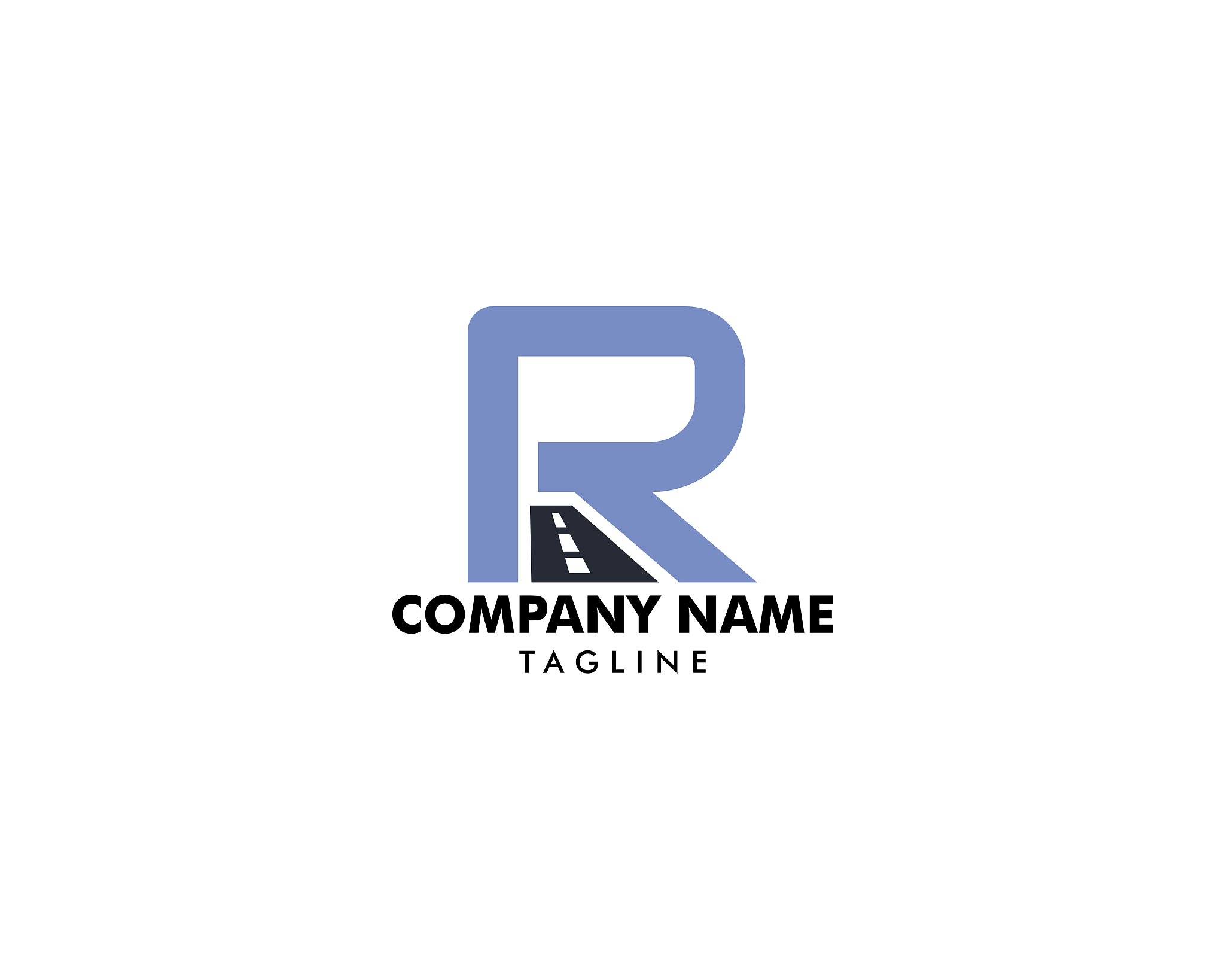 letter r road   design element