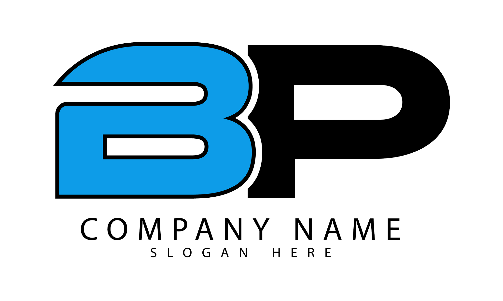 bp letter logo design