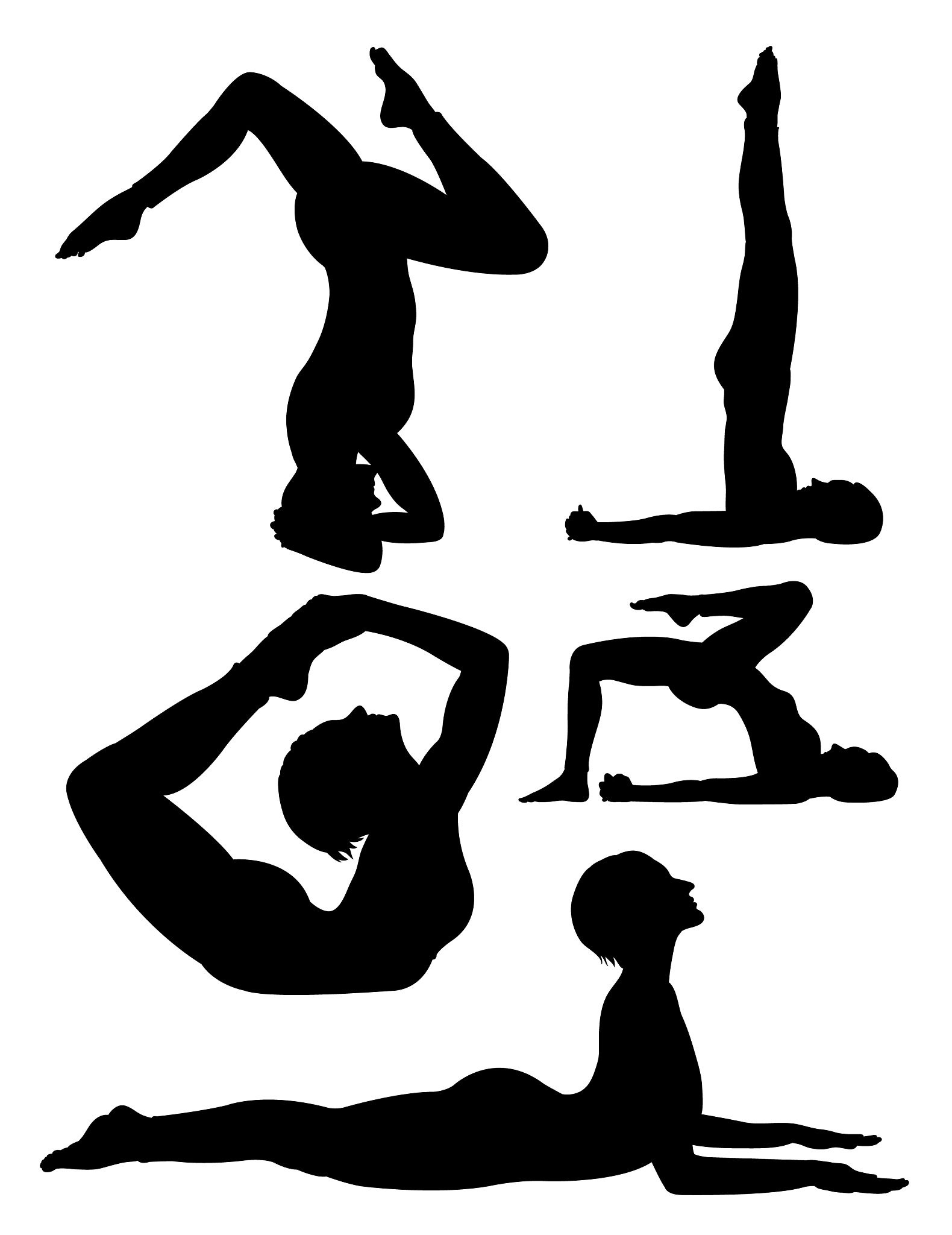 yoga woman gesture silhouette