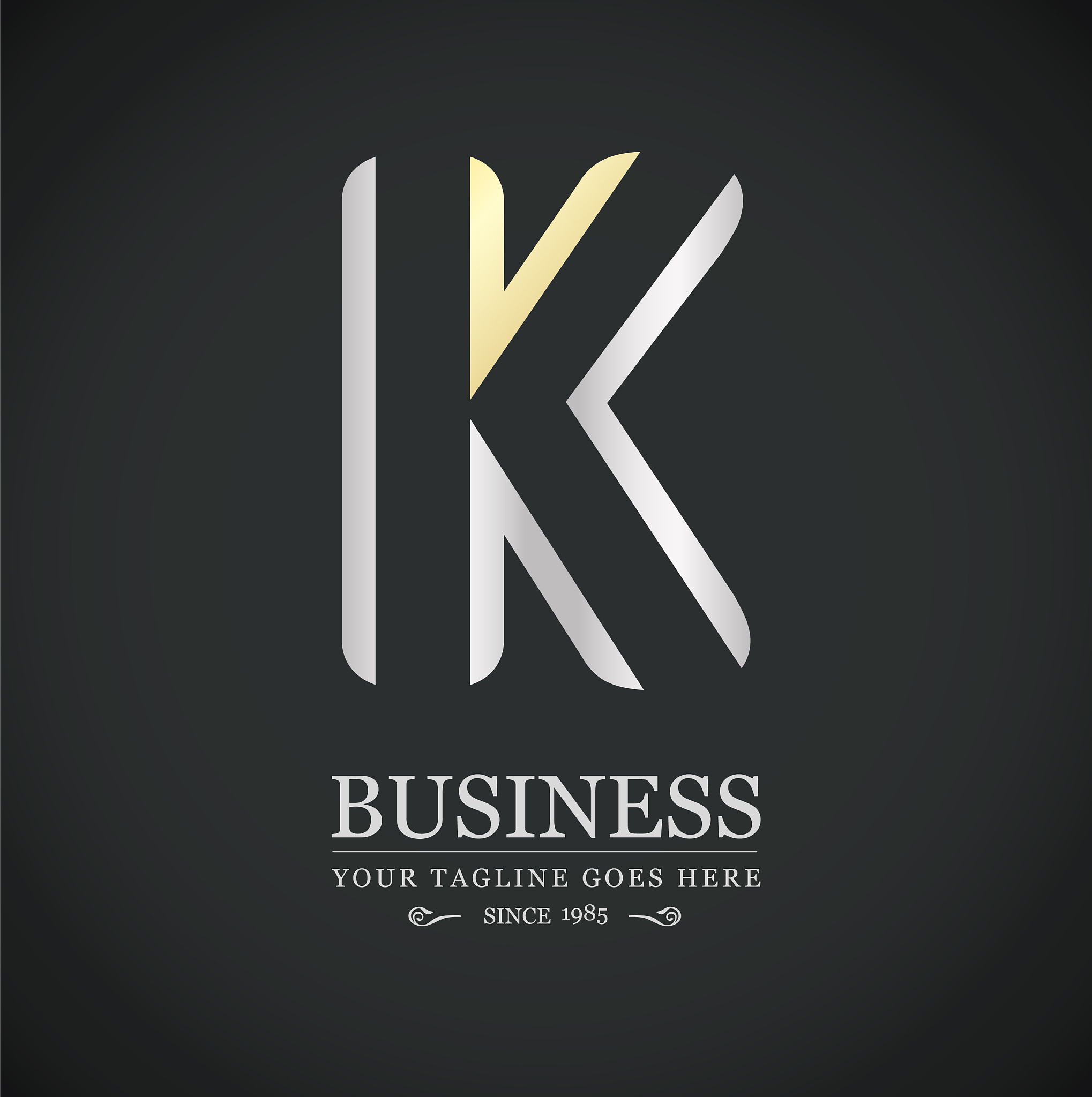 alphabetic logo design with elegent design and