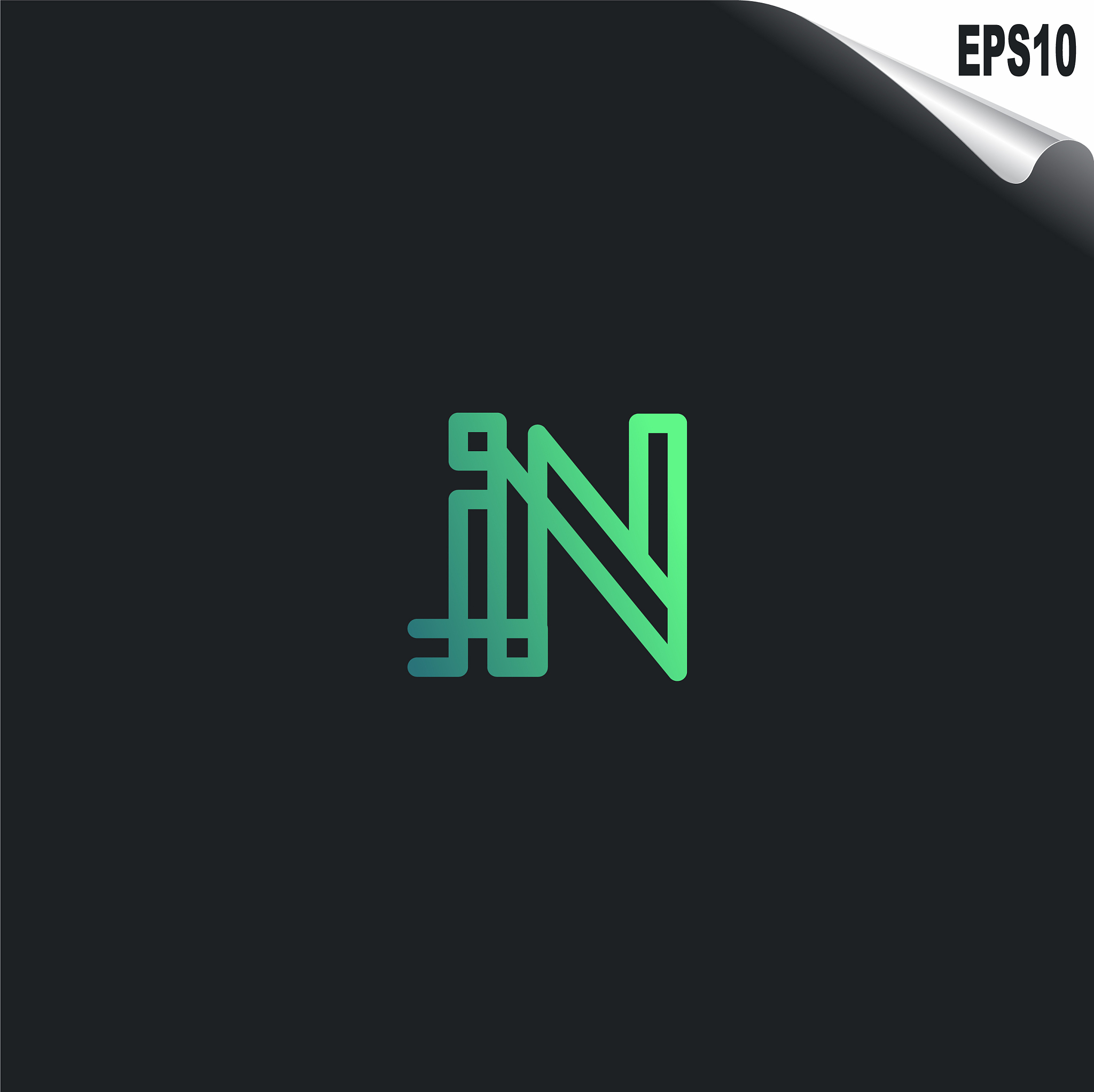 initial in logo monogram design template simple