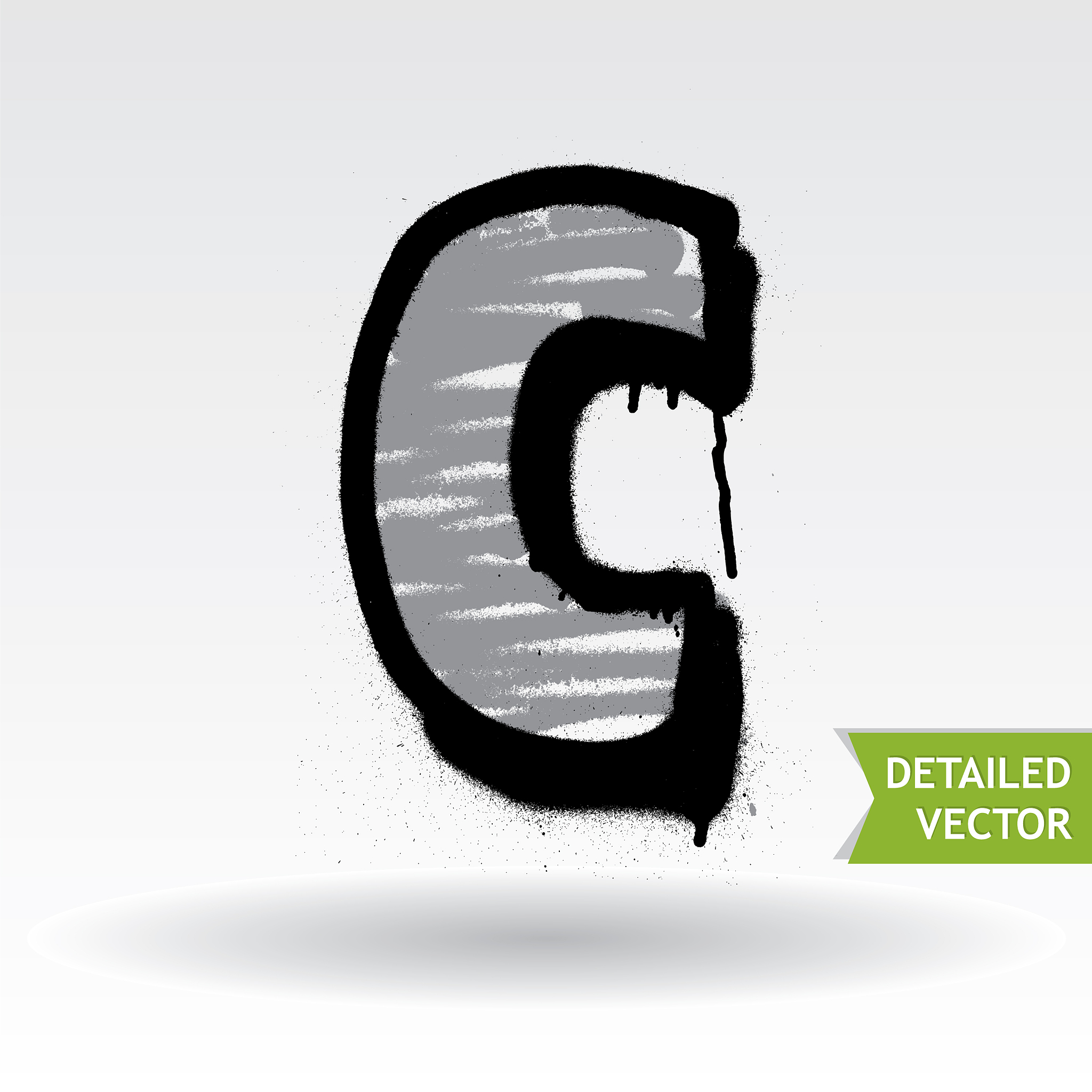 graffiti alphabet highly detailed font