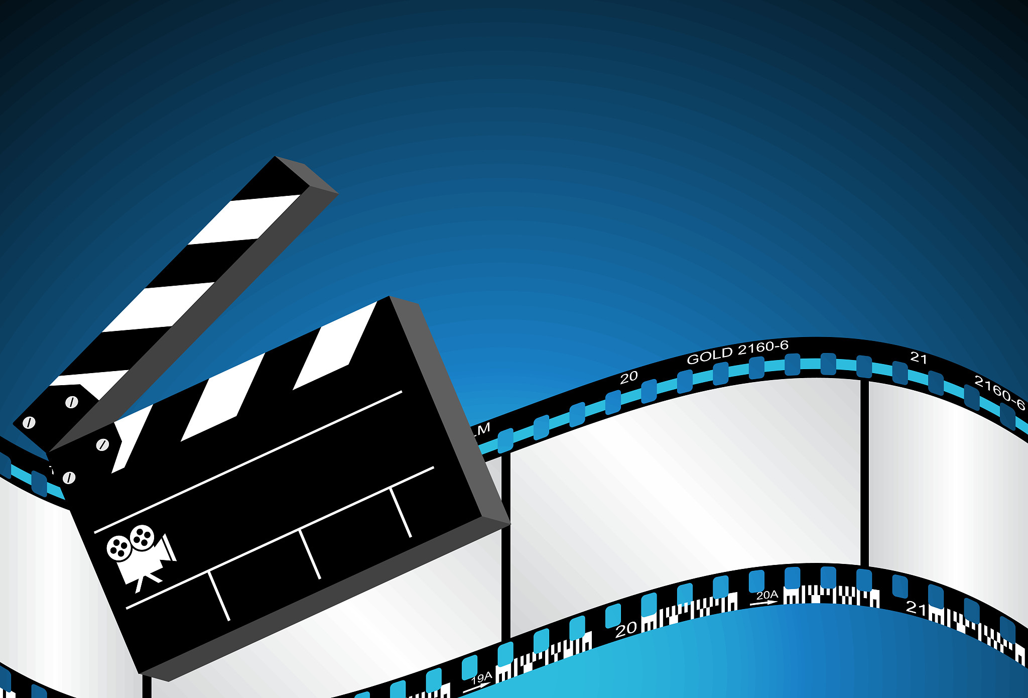 blue movie background