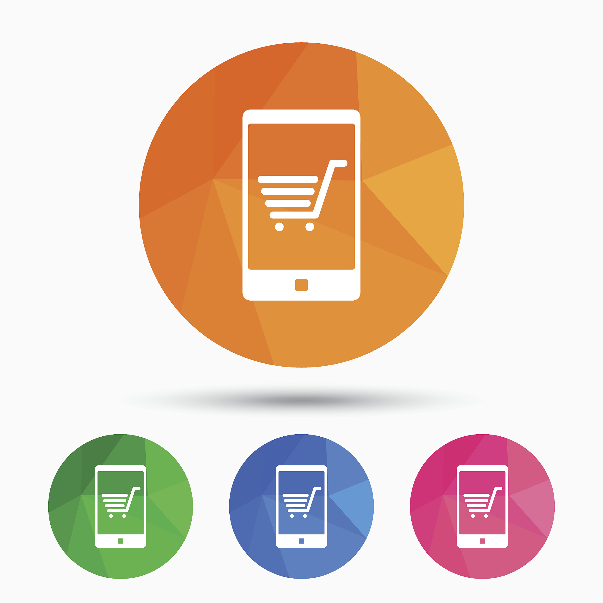 smartphone with shopping cart sign icon.