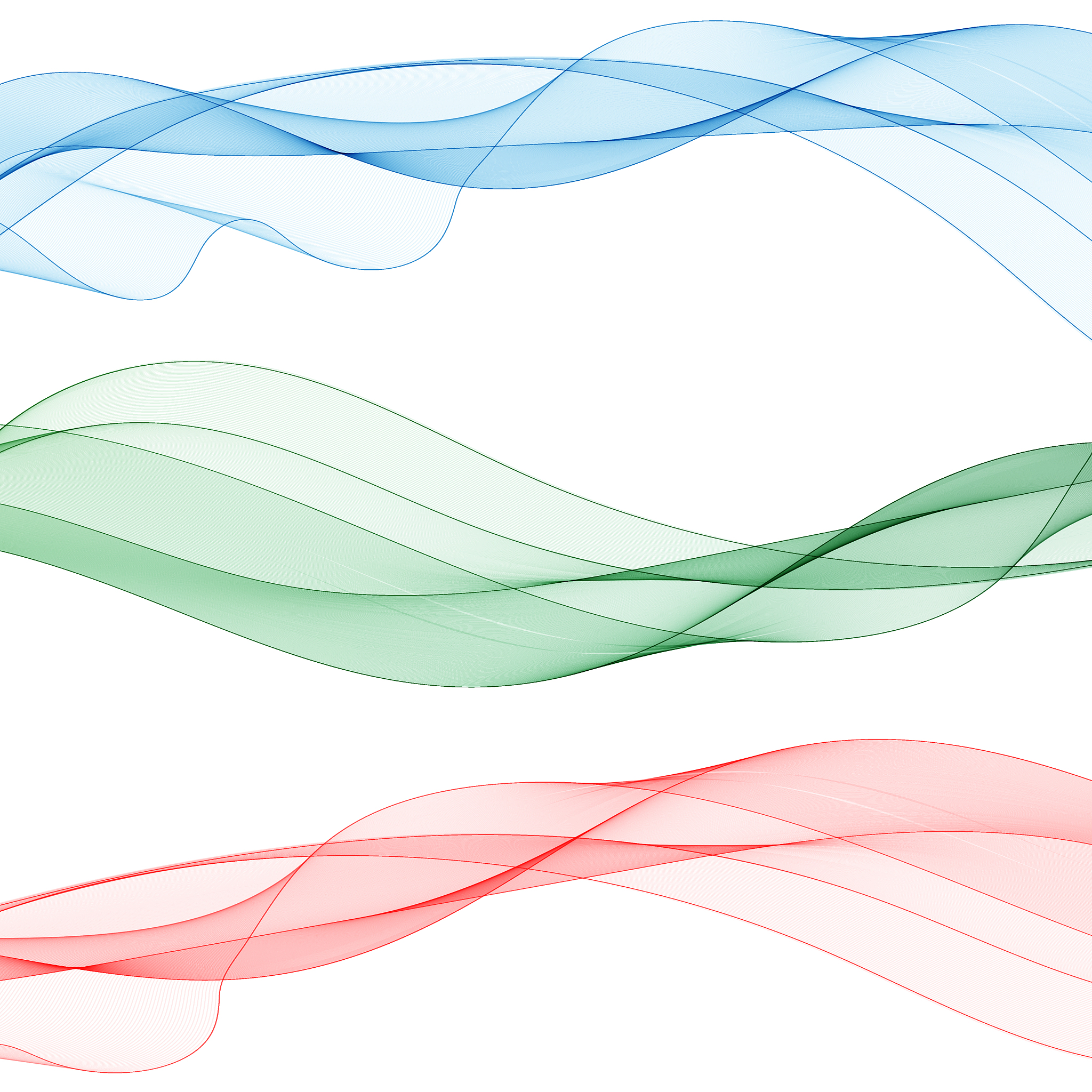 set of colored waves. abstract vector graphics. eps 10