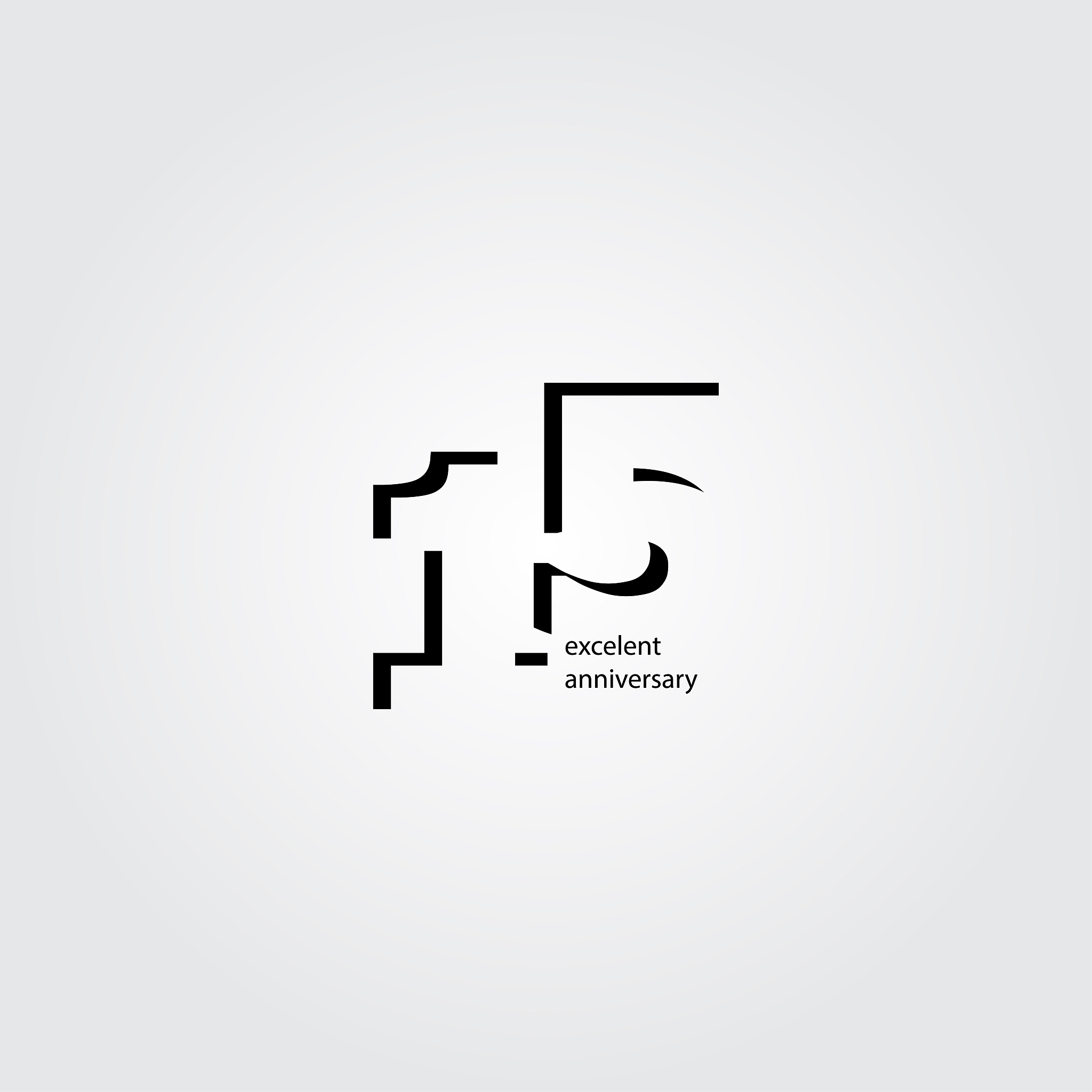 15 years anniversary vector template design illustration