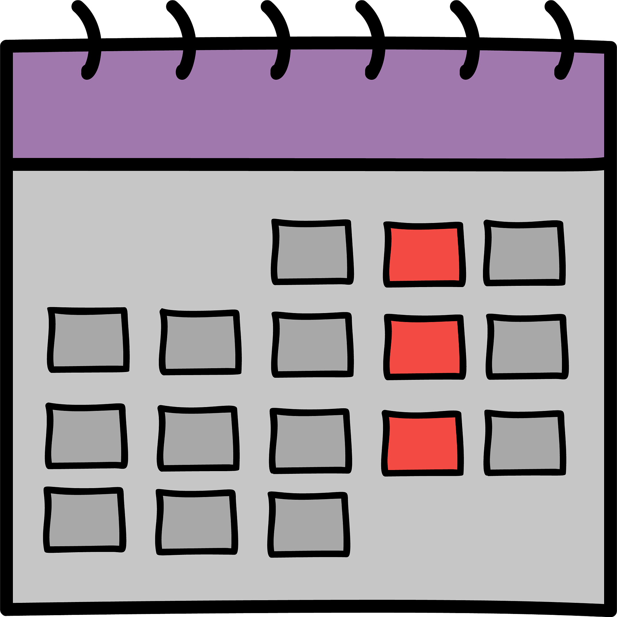 doodle design calendar icon