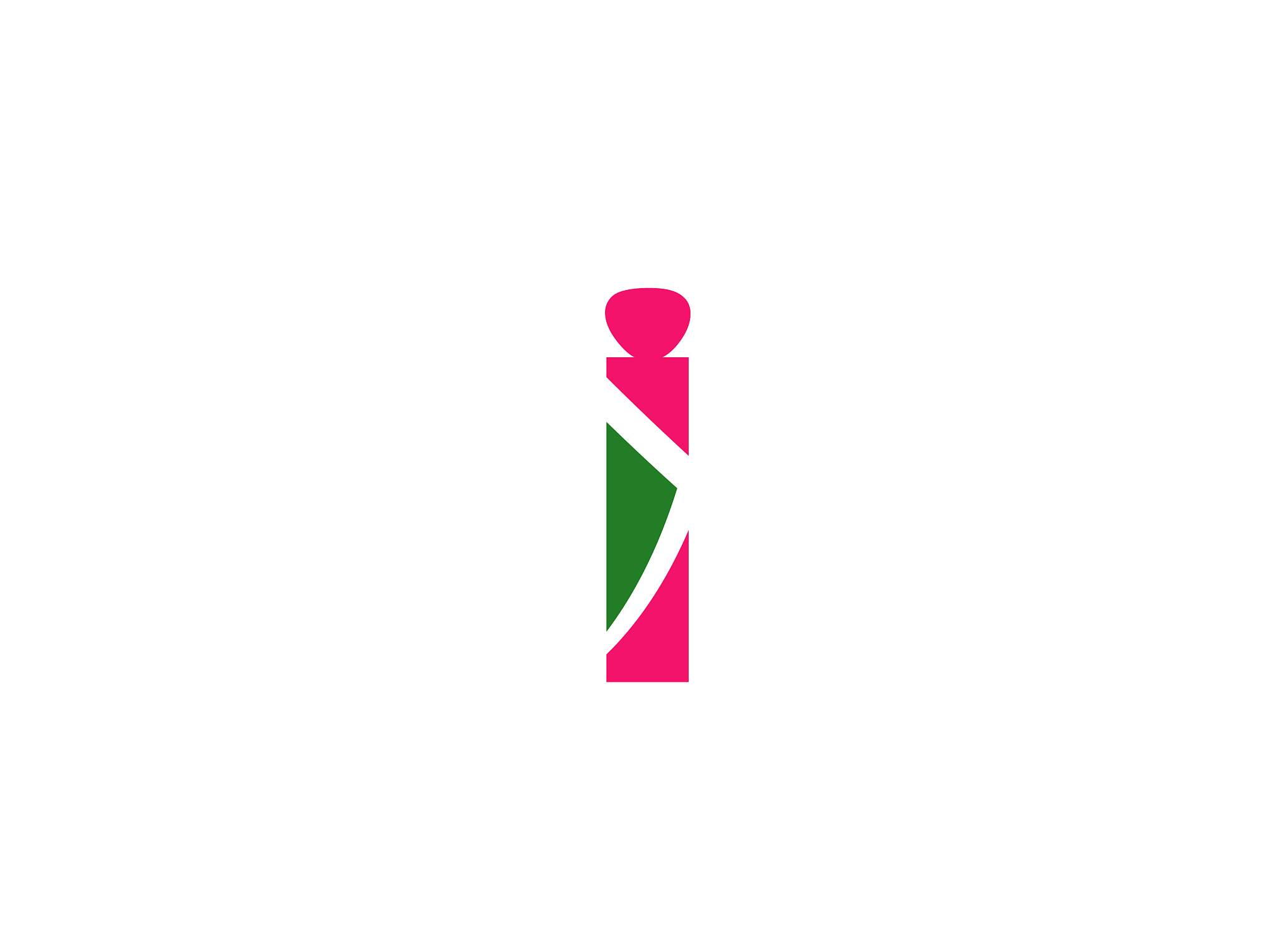 letter i logo icon design template elements