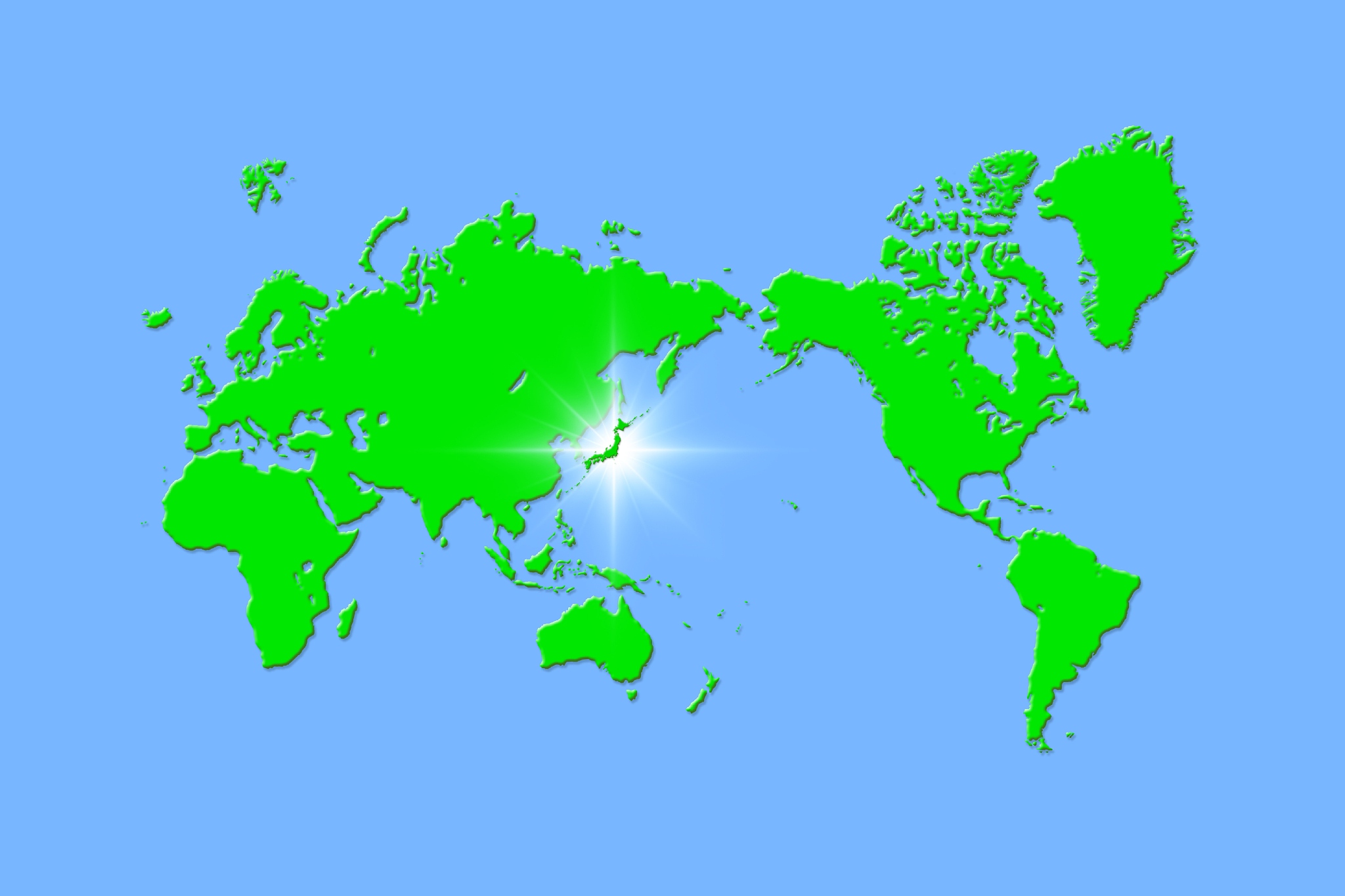 global map with japan highlighted