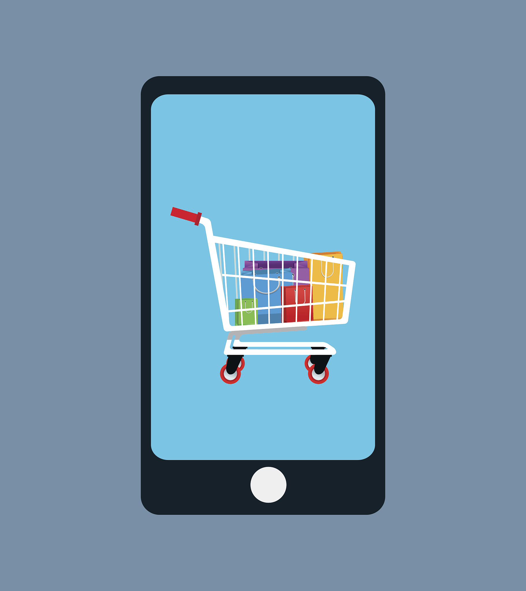 smartphone and shopping design