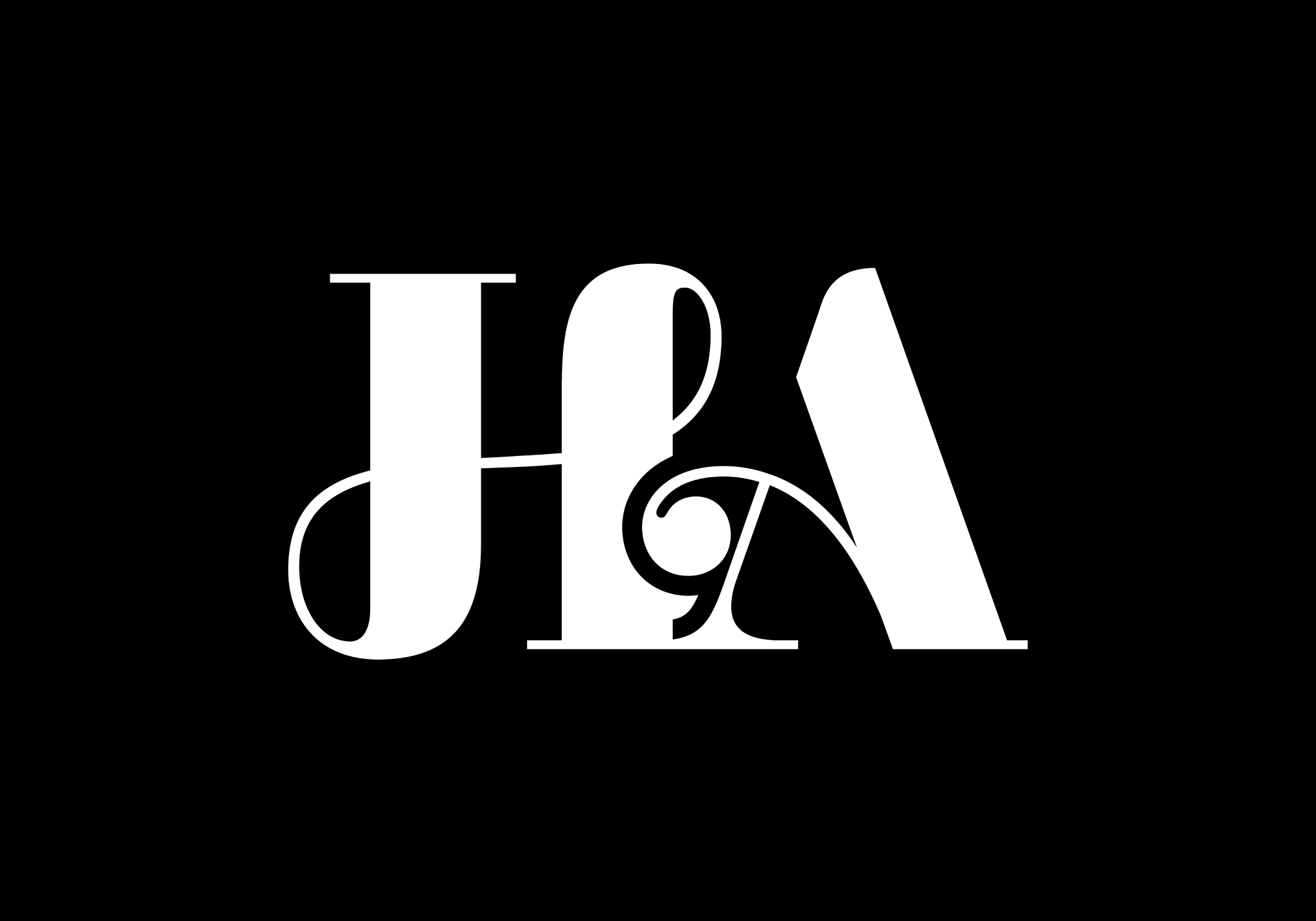 h a ha initial letter logo design template