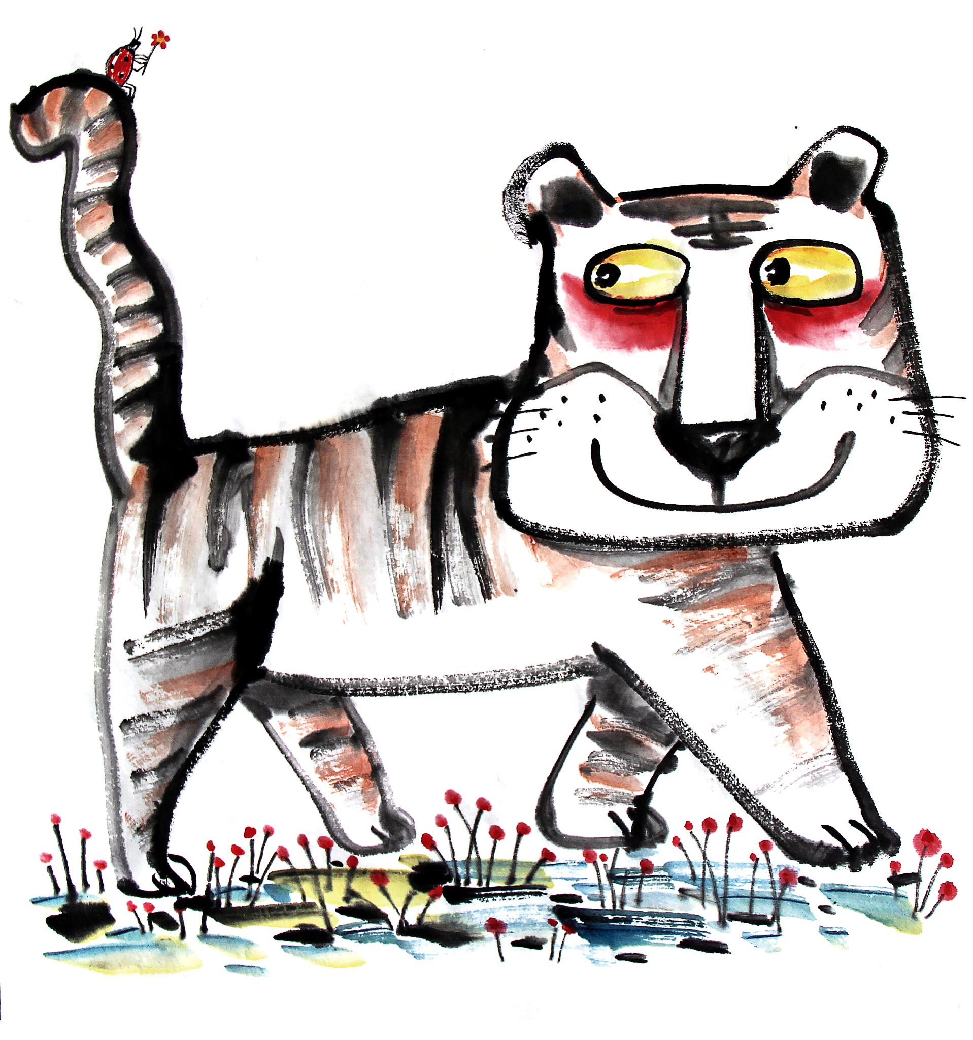 豹猫'抱抱'IP形象设计：传递濒危动物保护理念