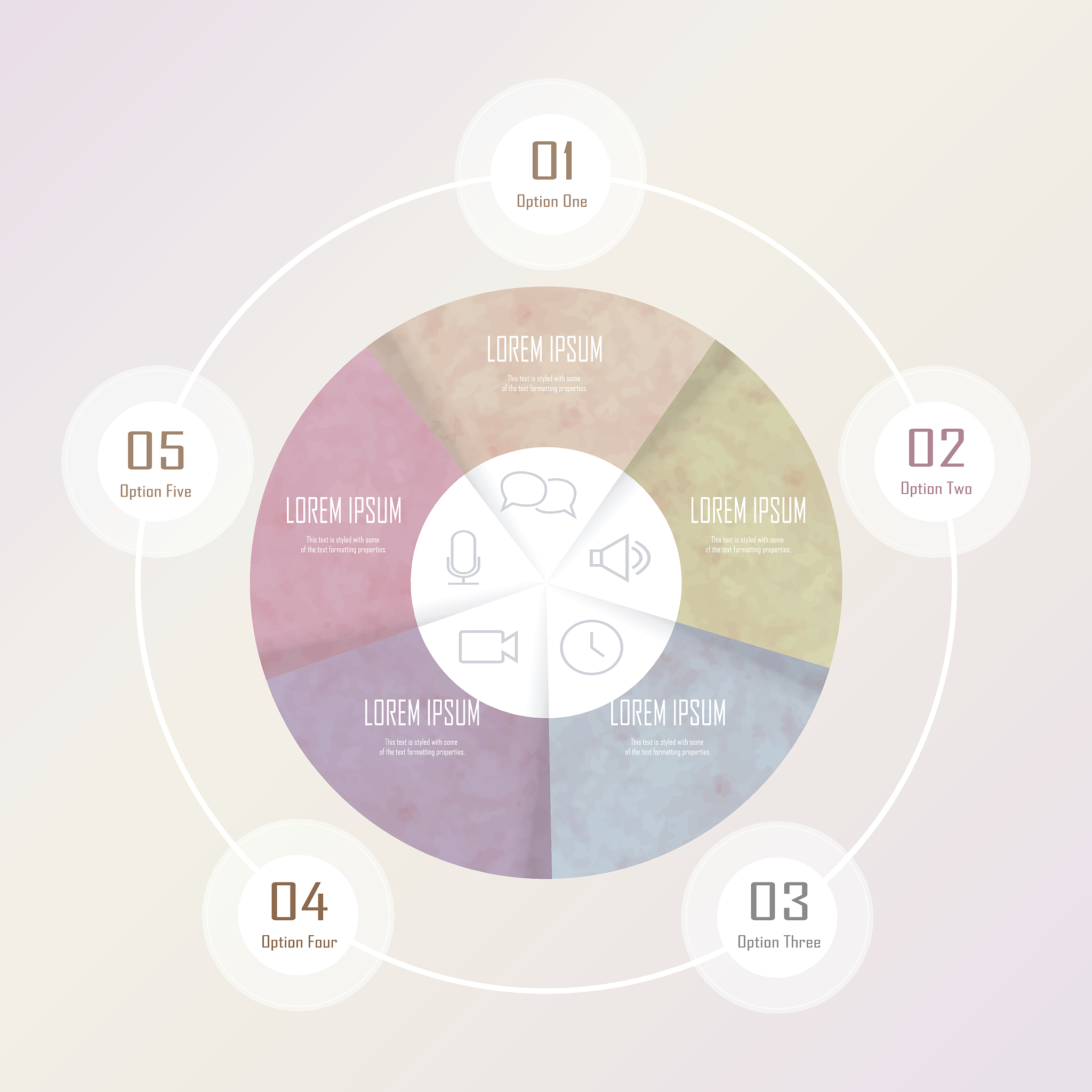 light pink number banner infographic