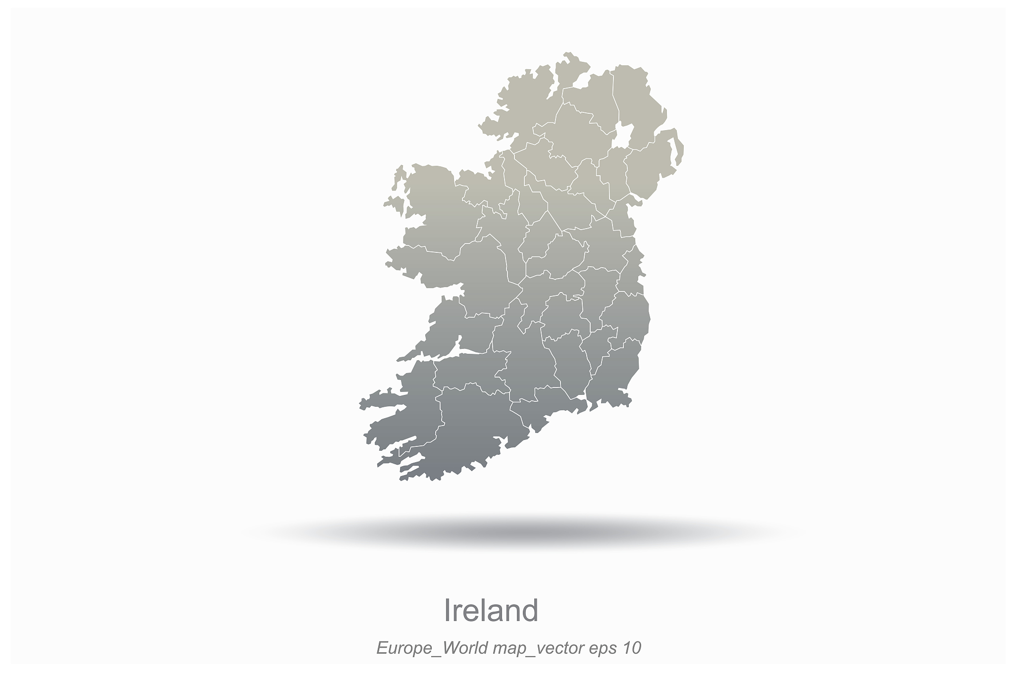 europe countries map. modern vector map of european countries.