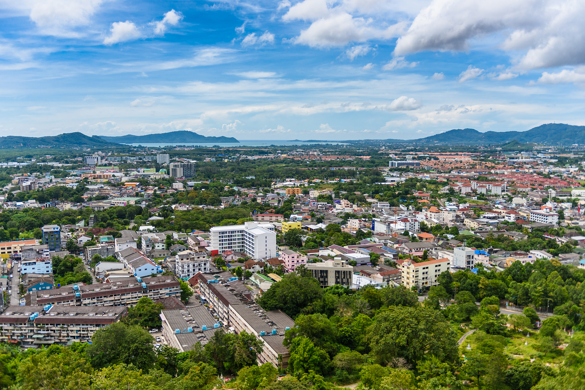 phuket town top view from rang hill