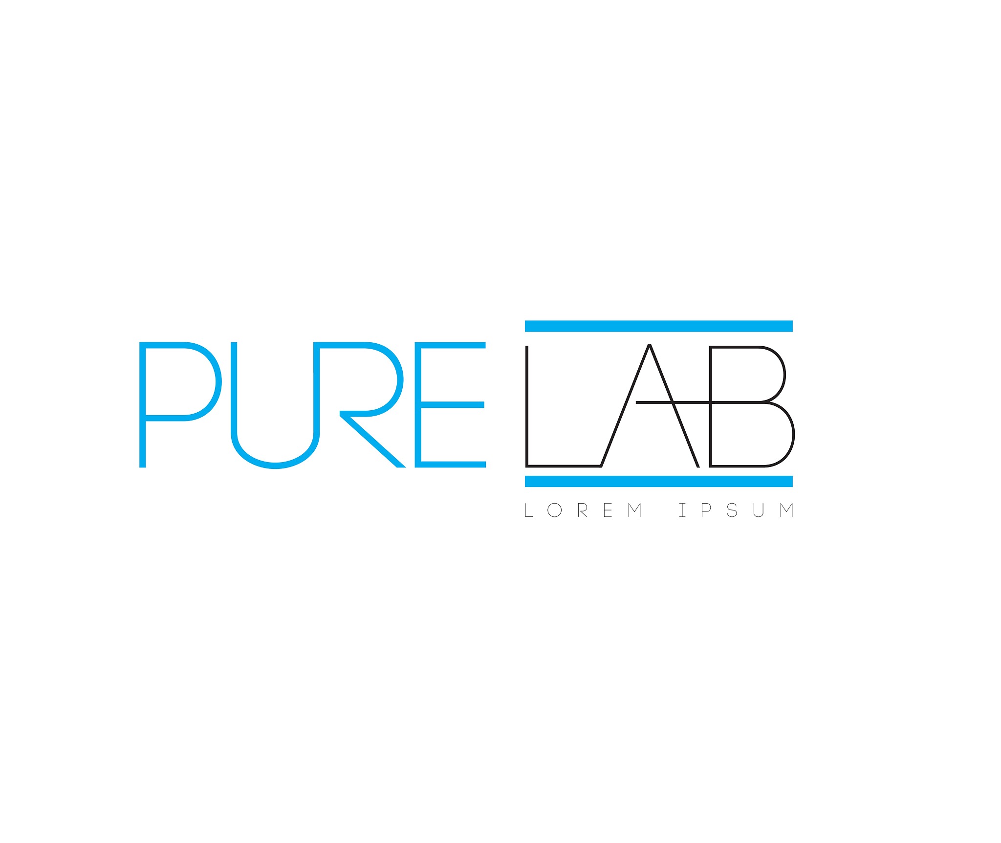 pure lab concept  logo design