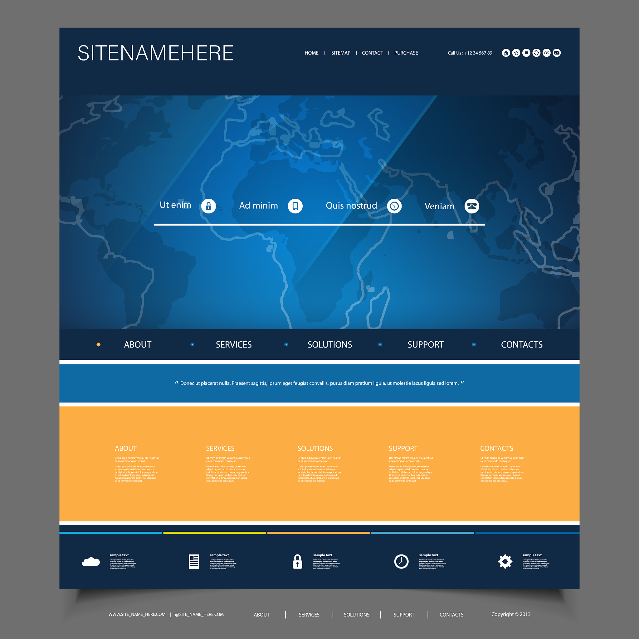 one page website template