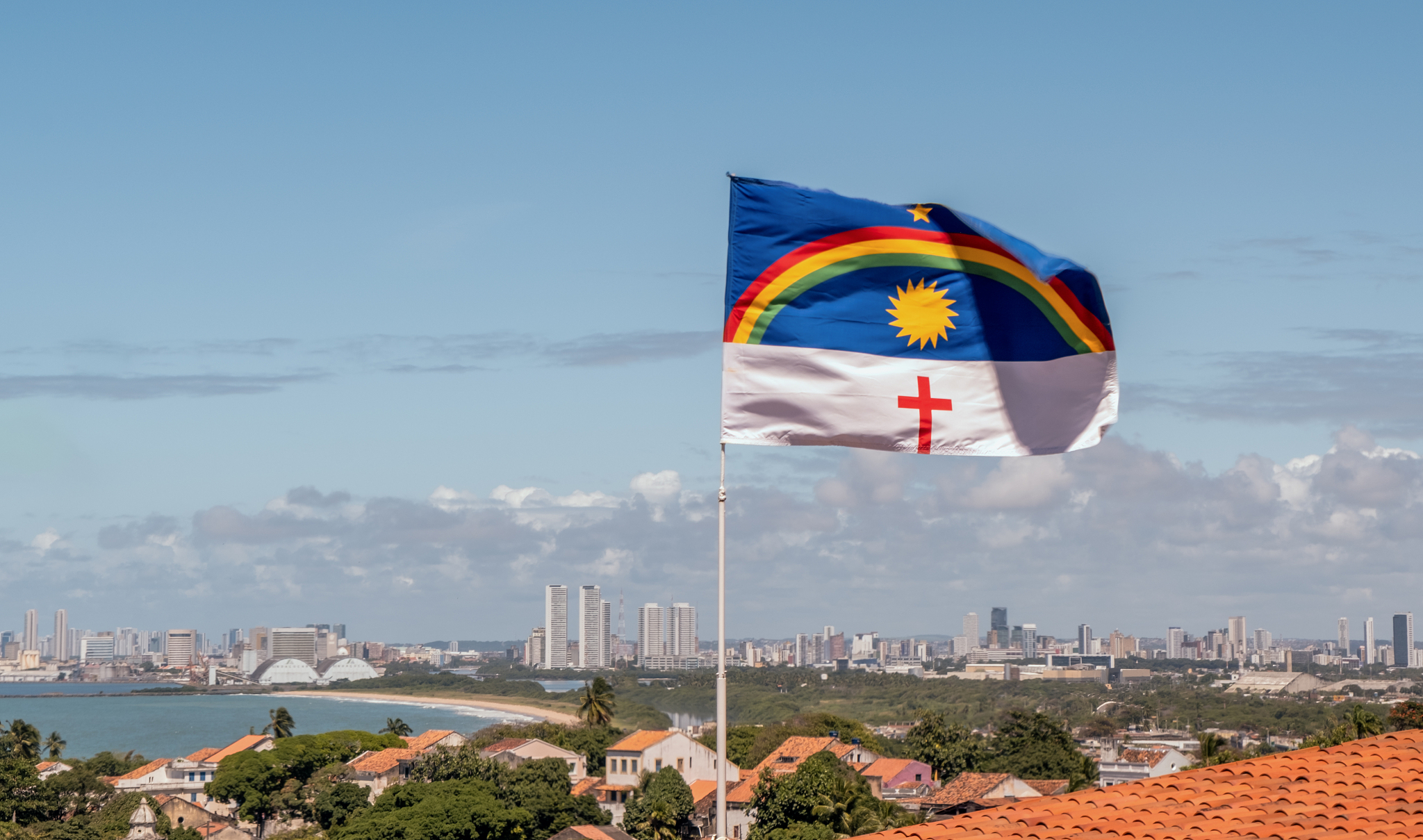pernambuco state flag in olinda