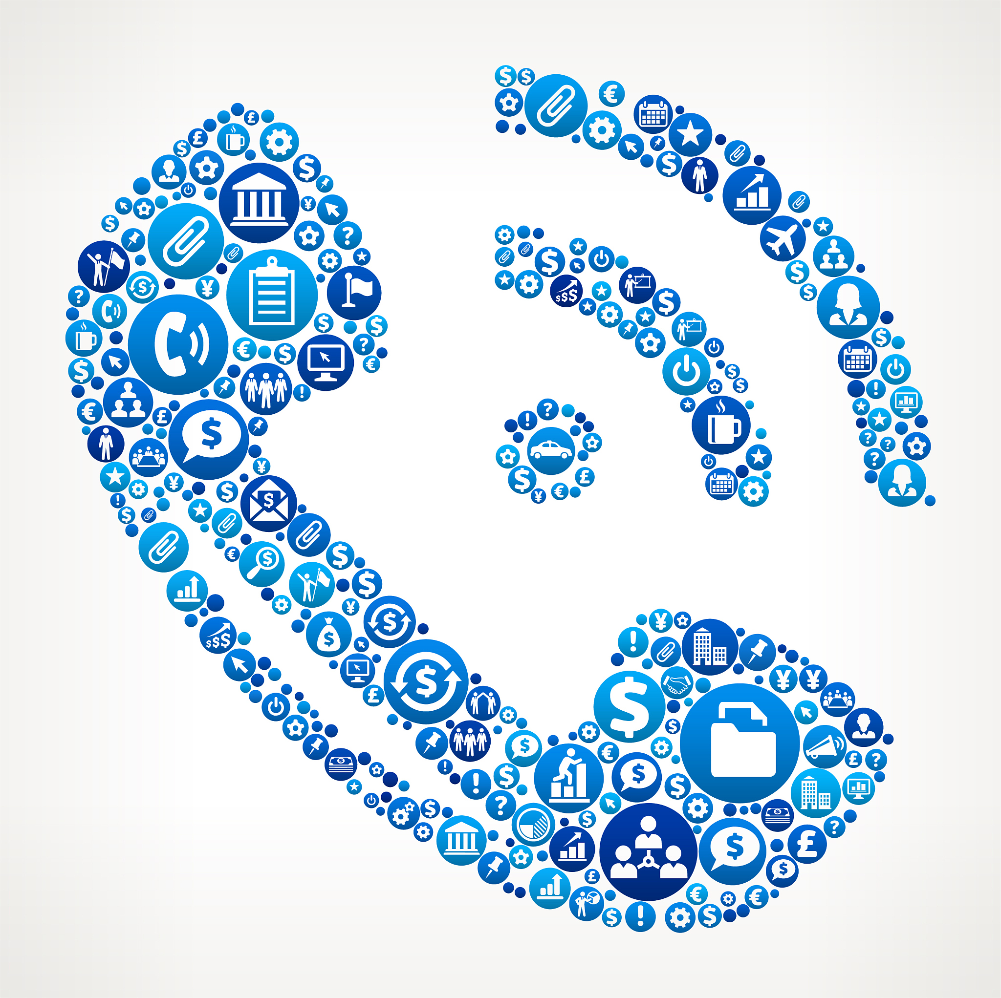 telephone   business and finance blue icon pattern