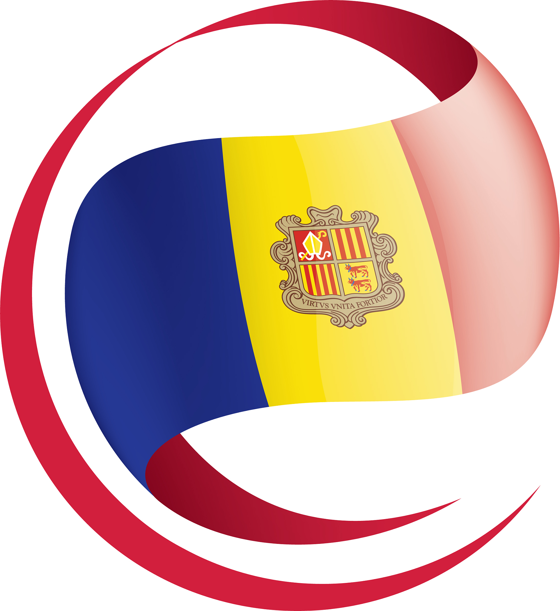 andora flag on a white