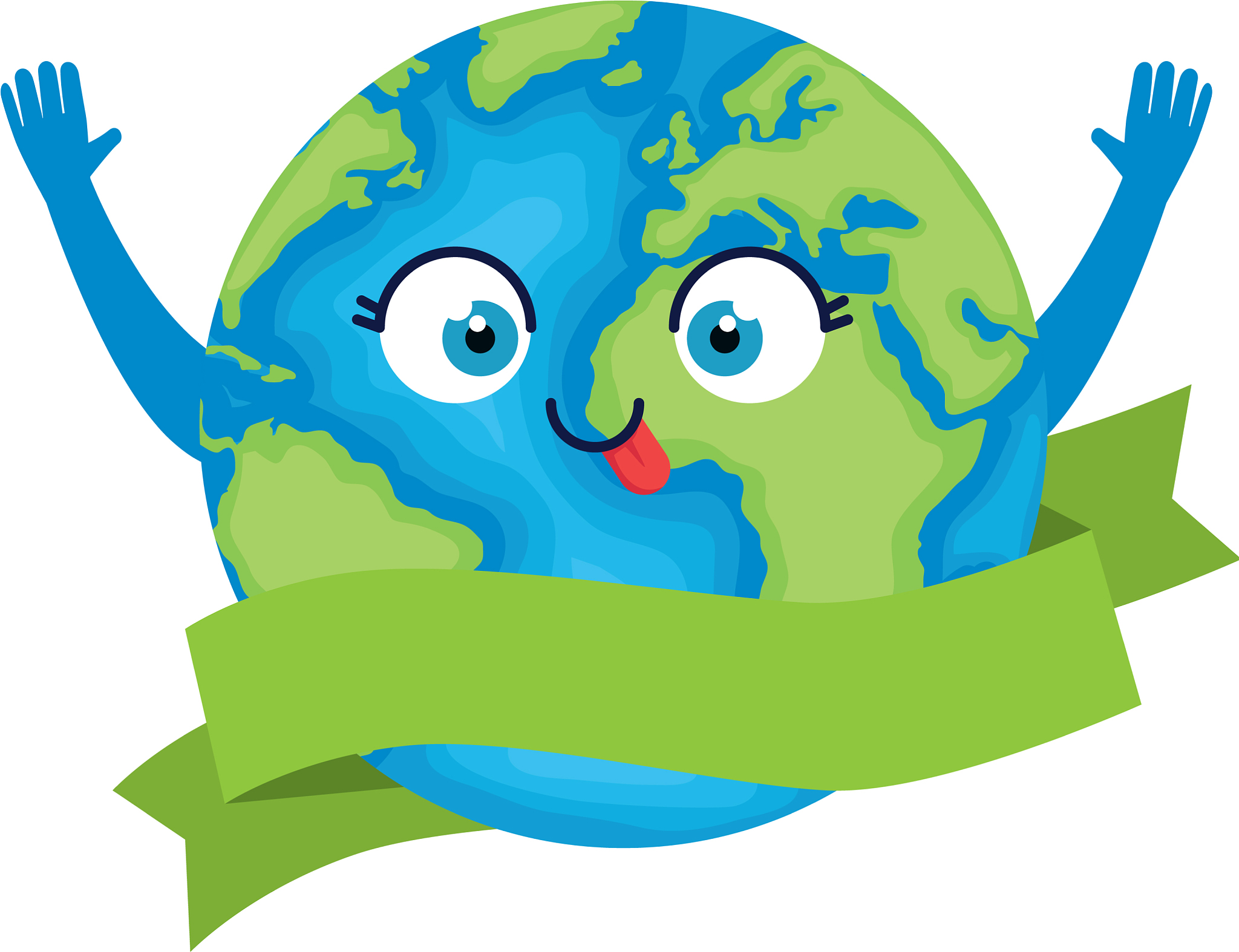 world planet earth with tape ribbon
