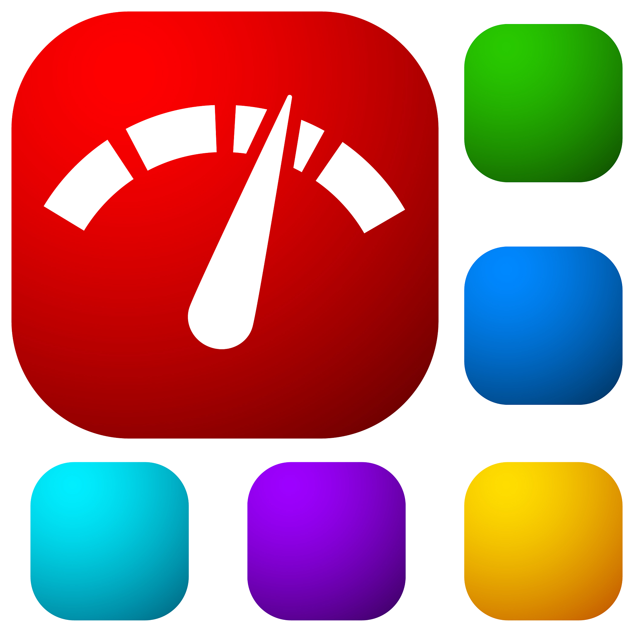 icon with gauge meter for calibration indication