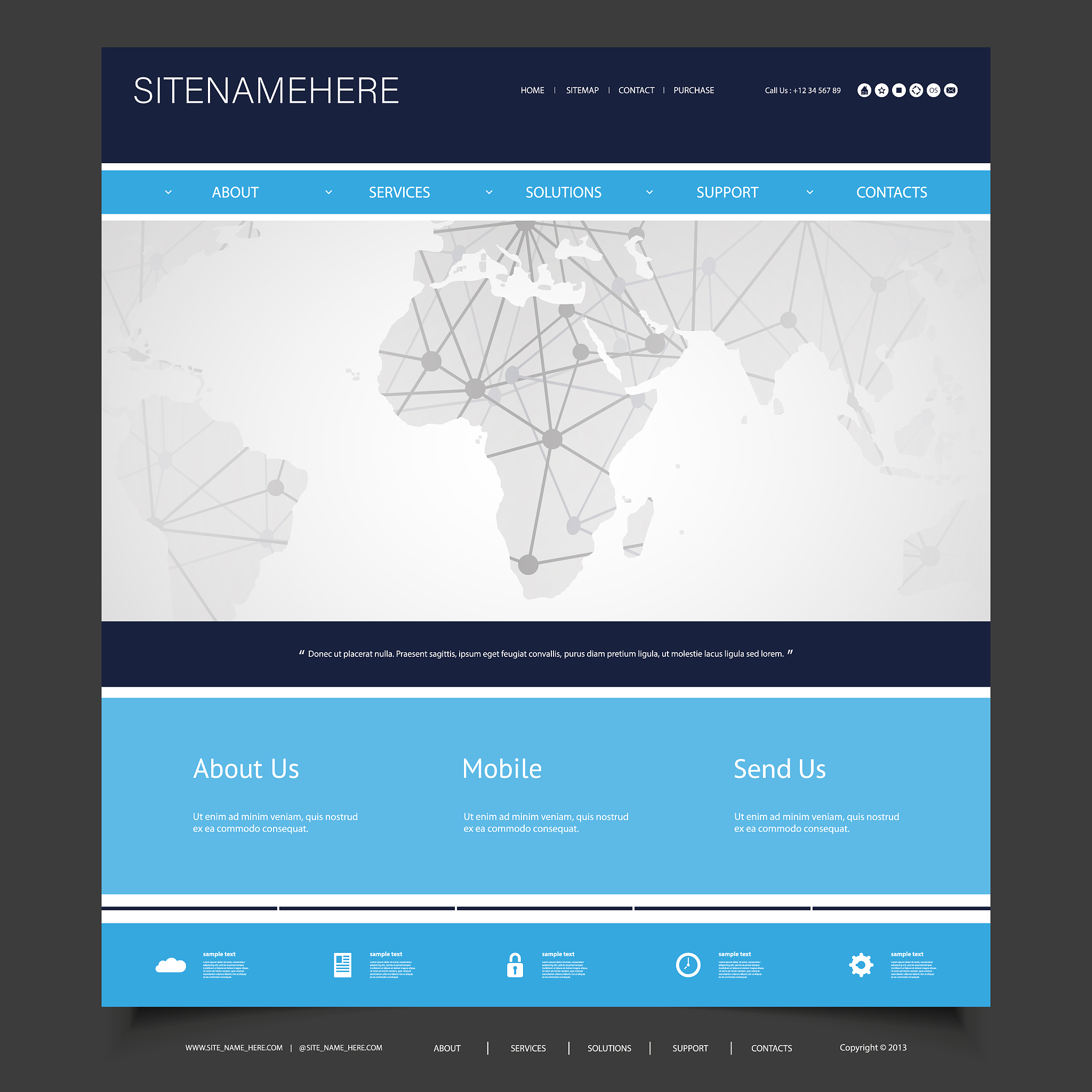 one page website template