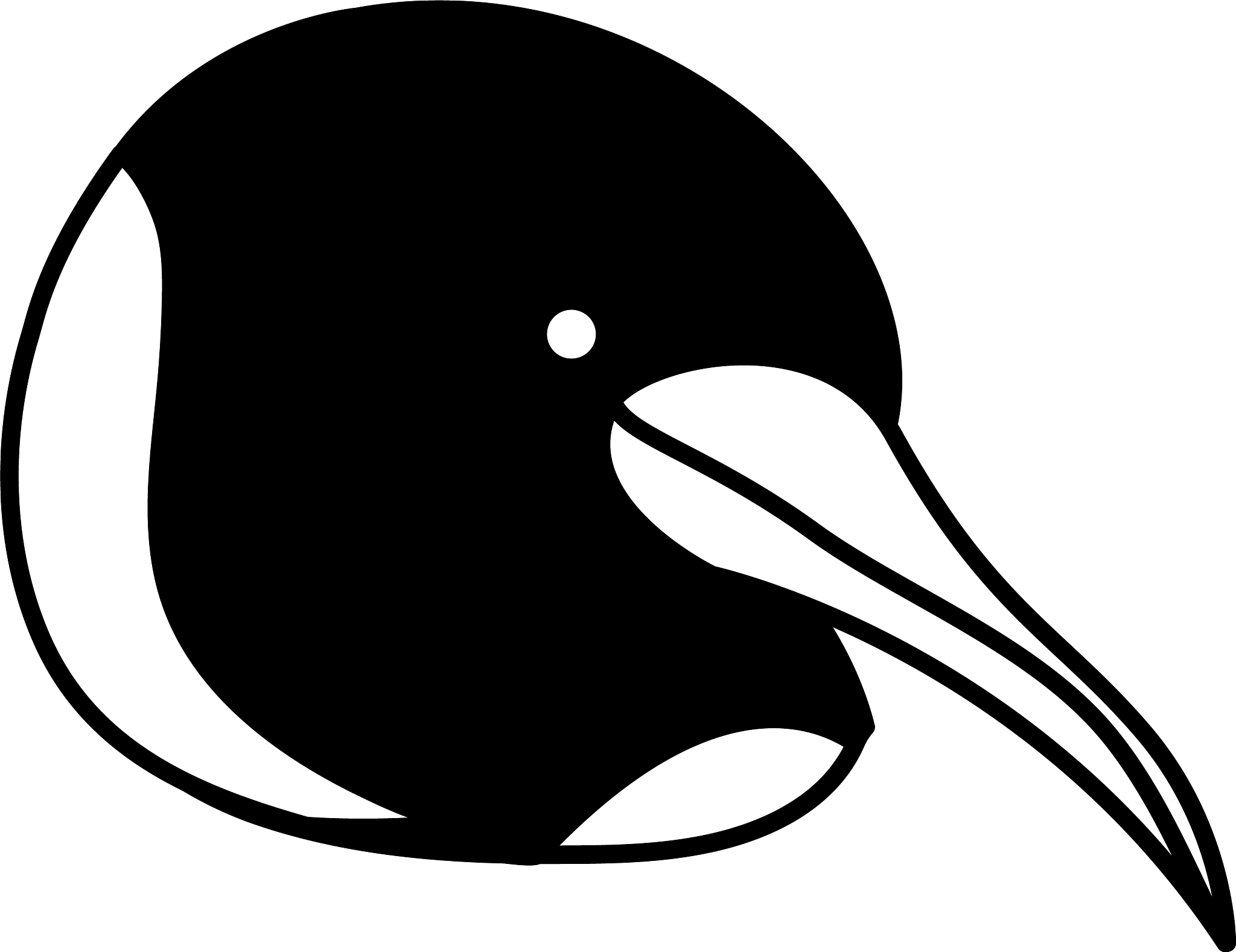 head emperor penguin on white background