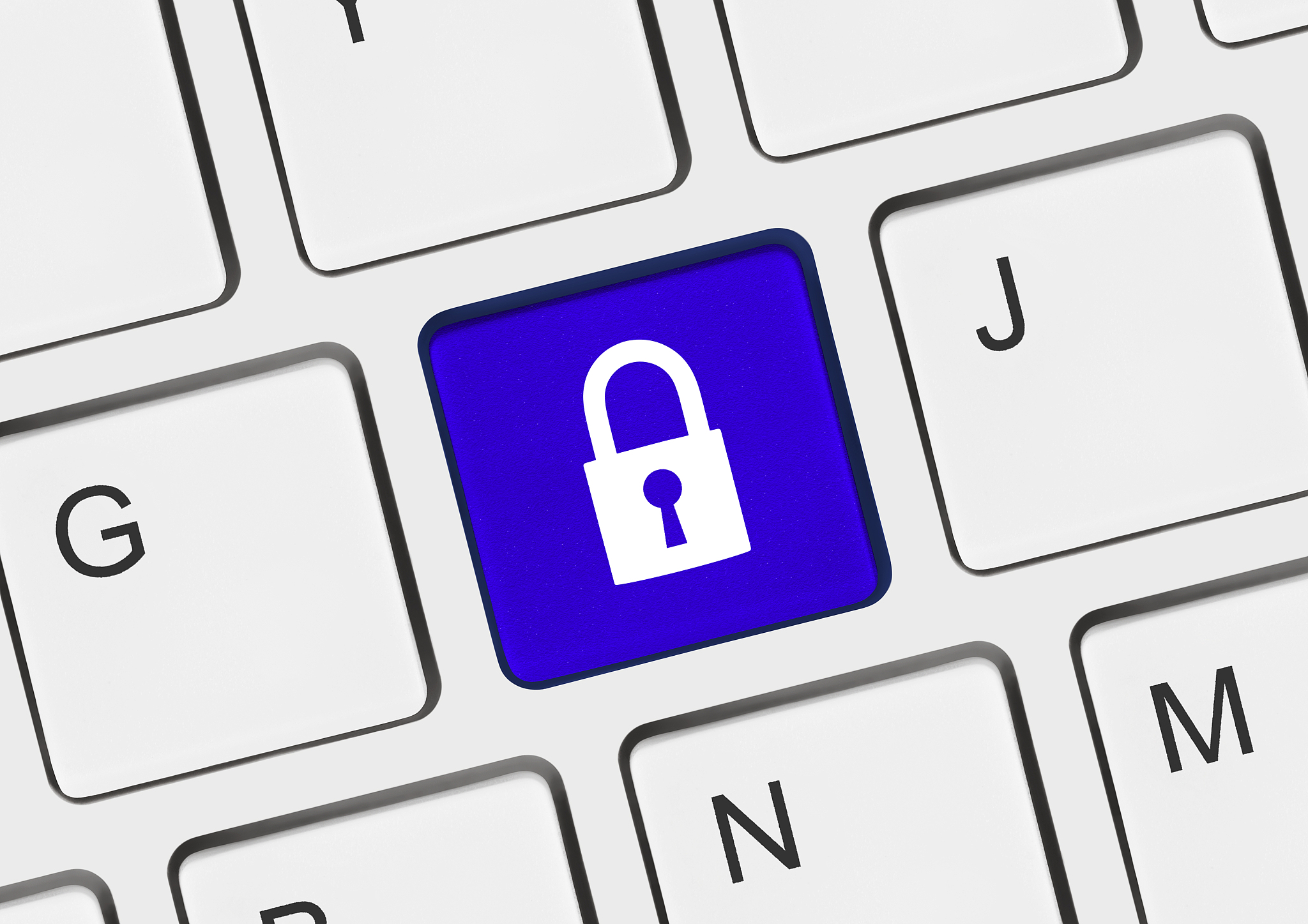 computer keyboard with security key