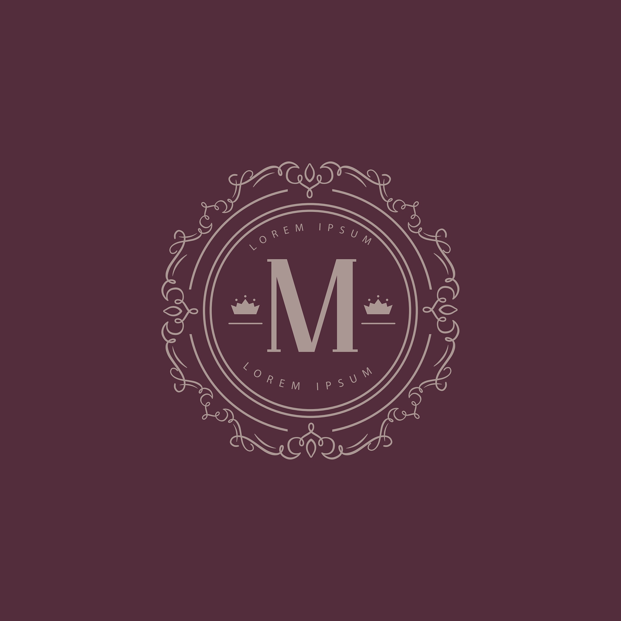 monogram design template