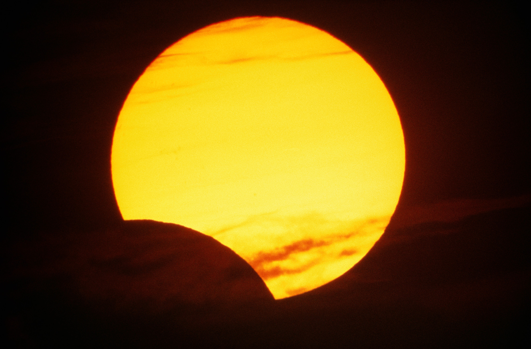 solar eclipse (satellite image)