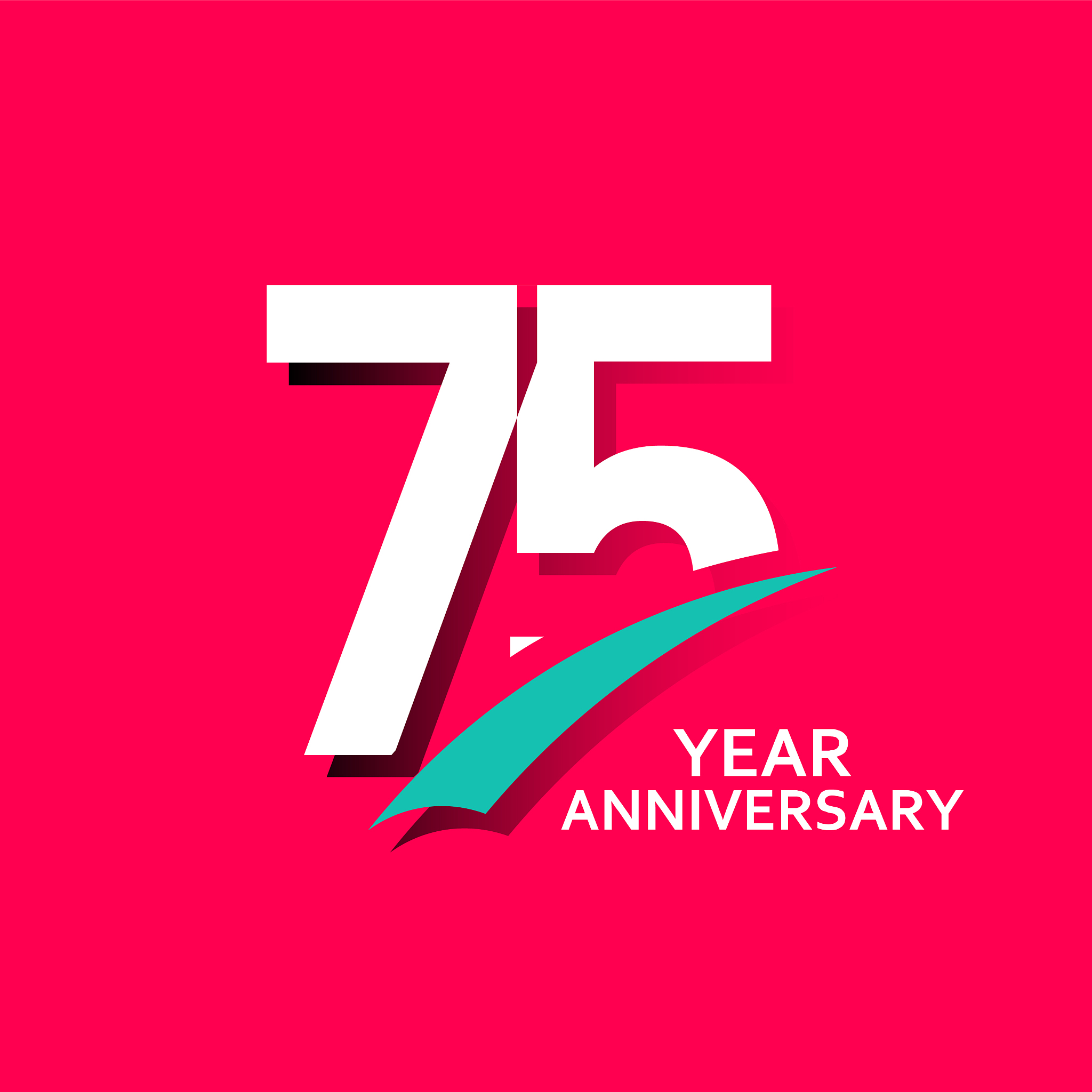 75 year anniversary template design