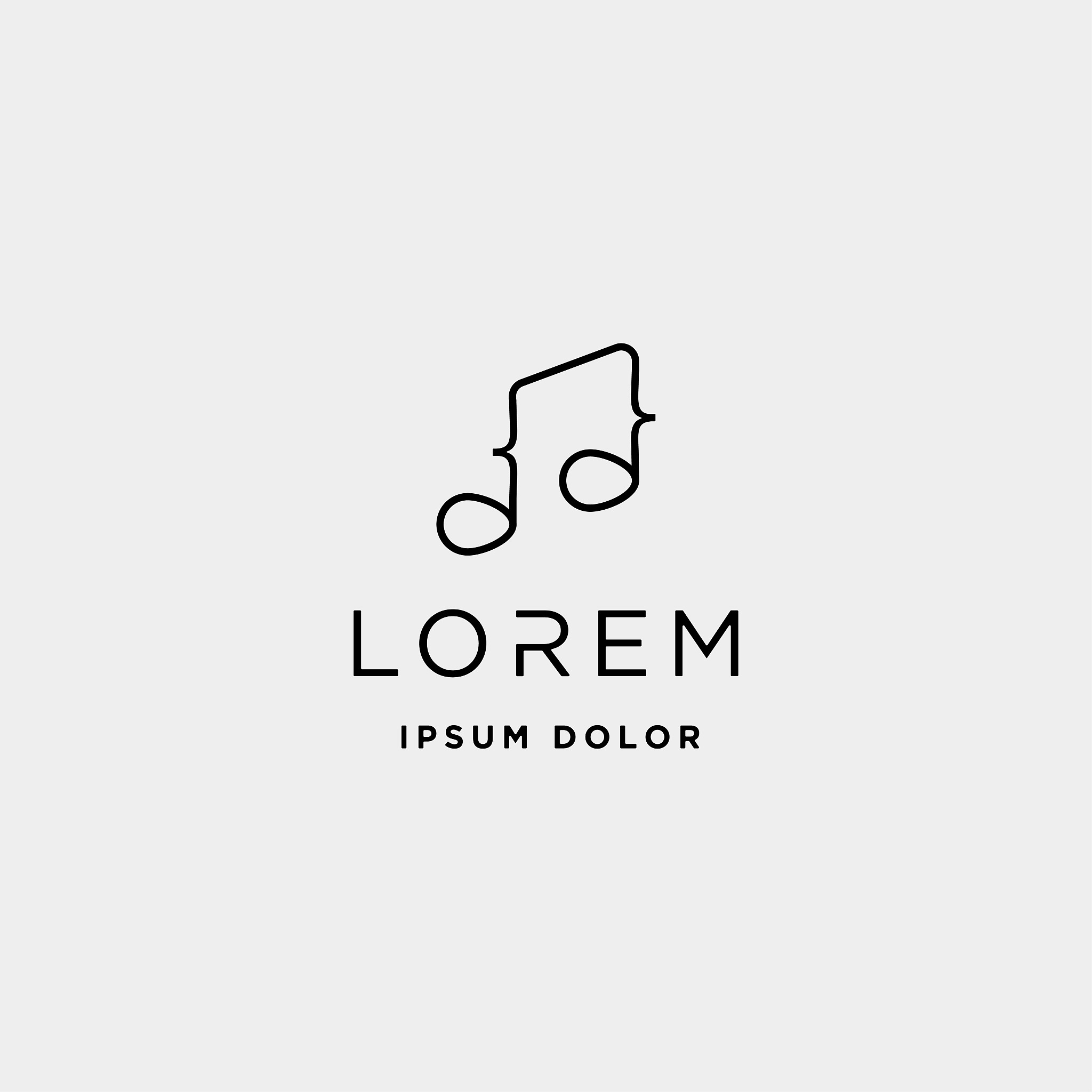 music code design vector simple line code