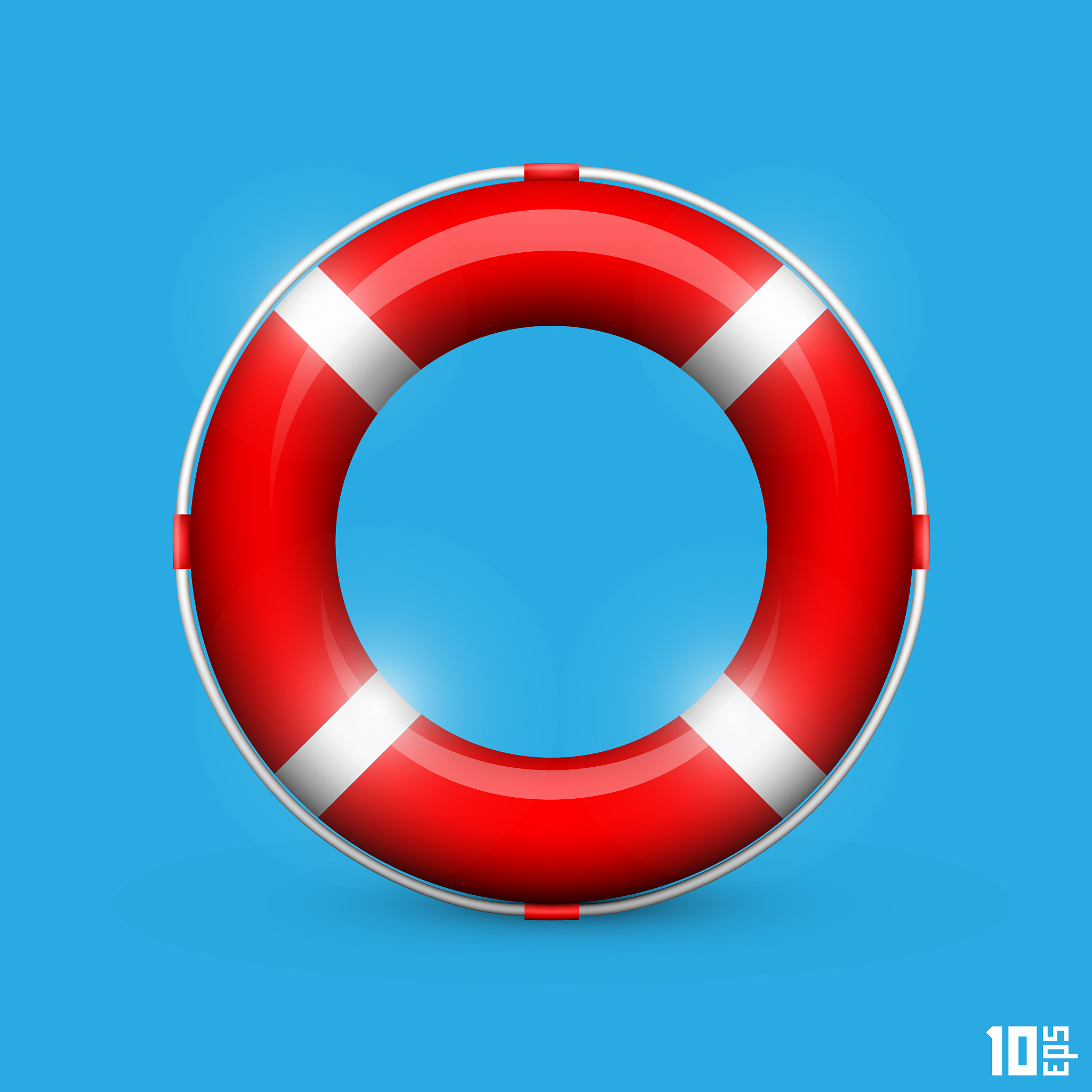 lifebuoy on a blue background