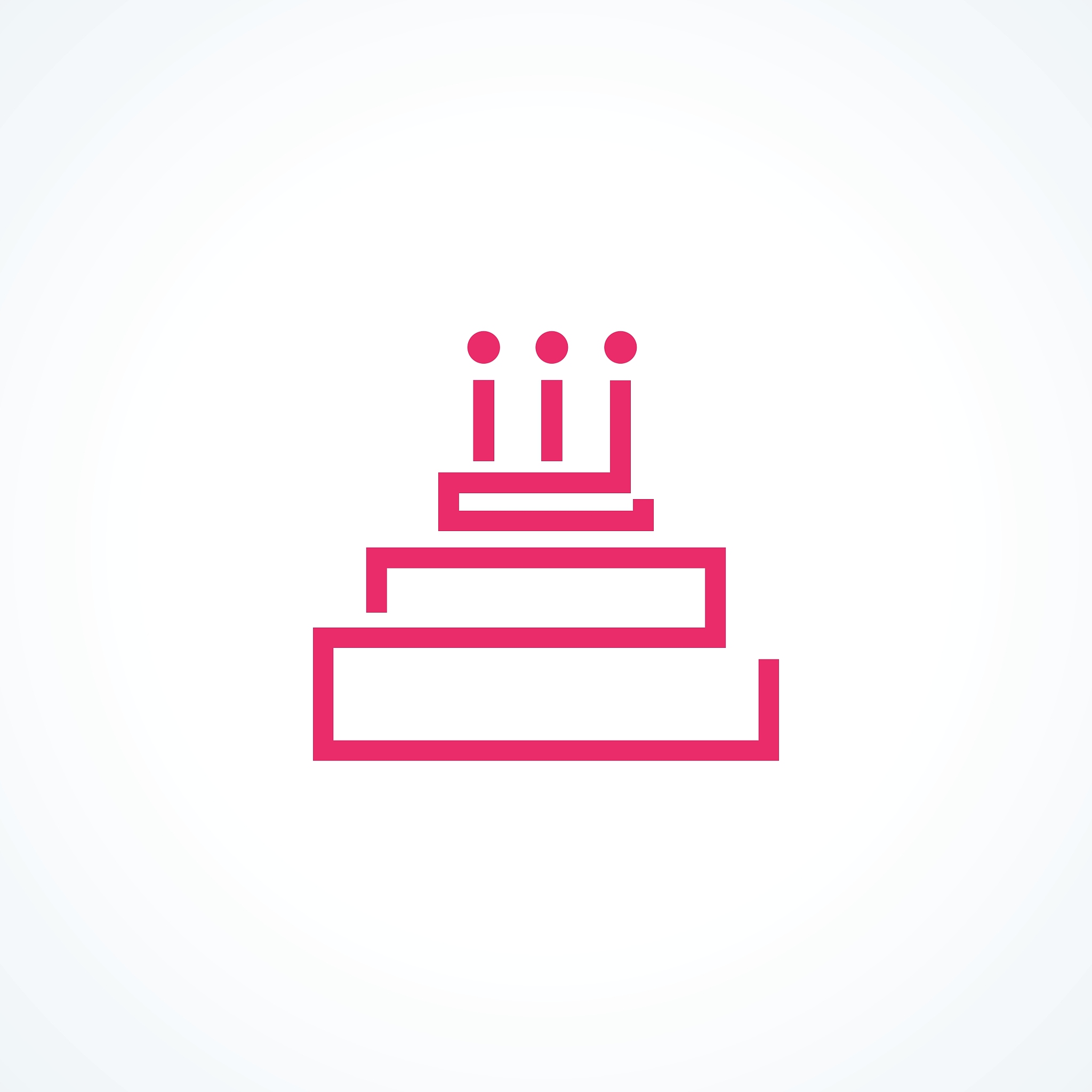 logo cake with candle