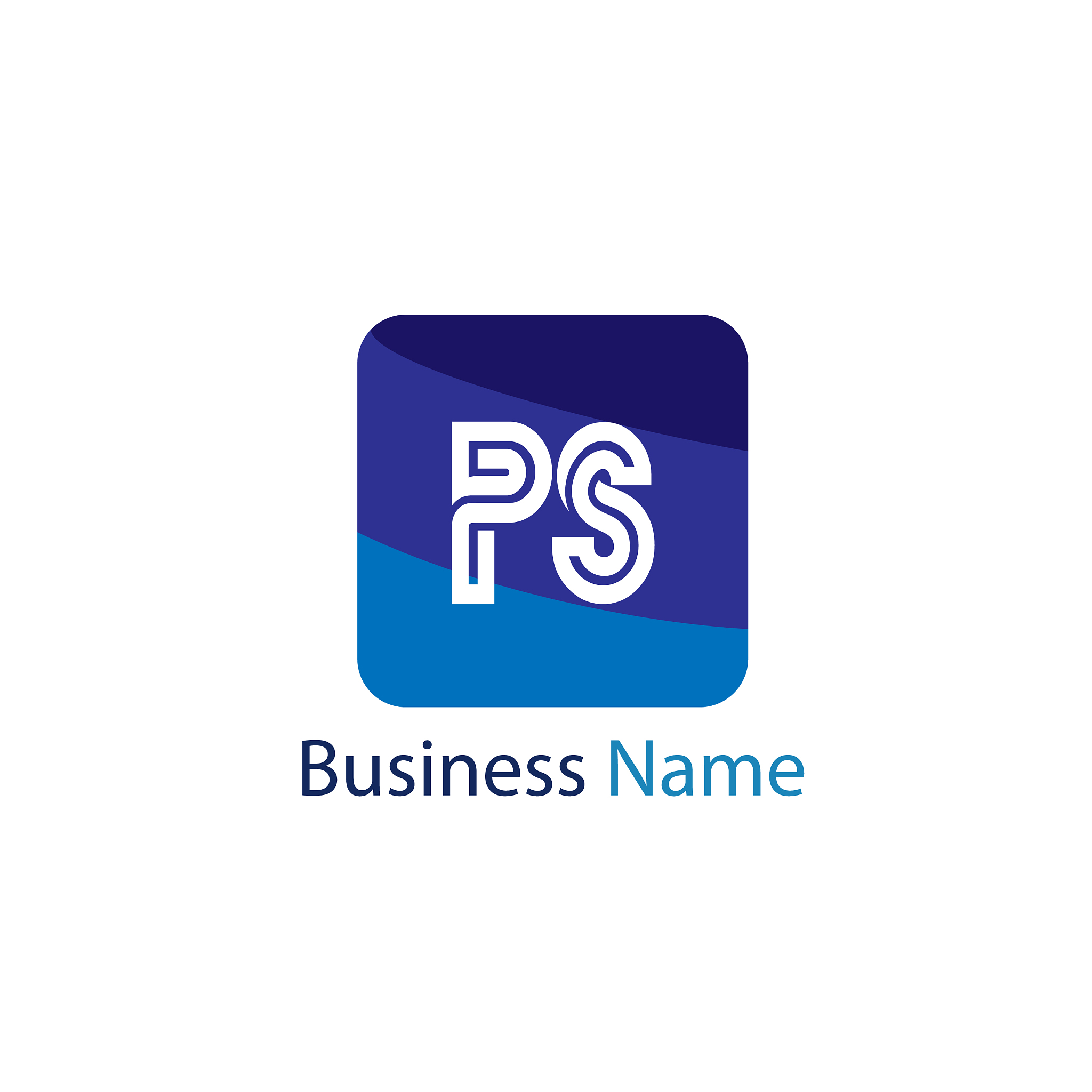 initial letter ps logo template design