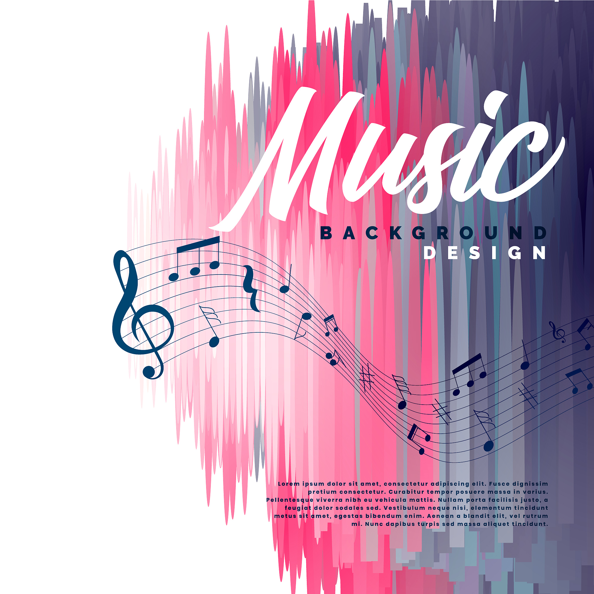 musical event background with music notes and