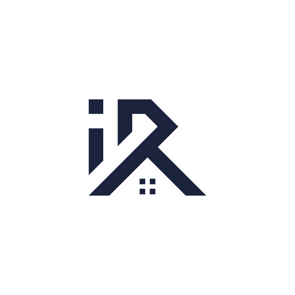 字母r图标<strong>设计</strong>矢量图,融合现代住宅概念